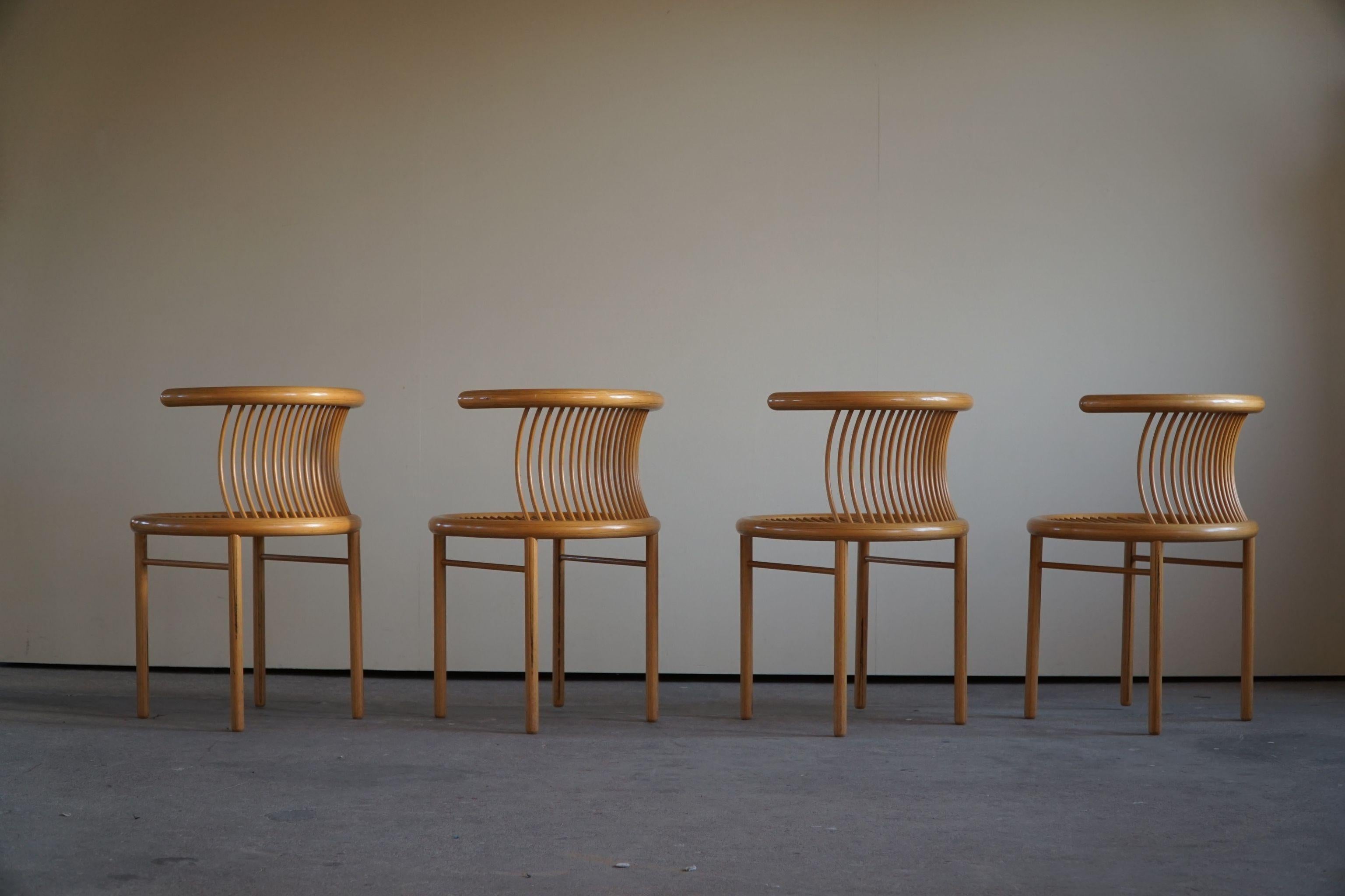 Mid-Century Modern Set of 4 Mid-Century Dining Chairs by Helmut Lubke, Germany, 1960s