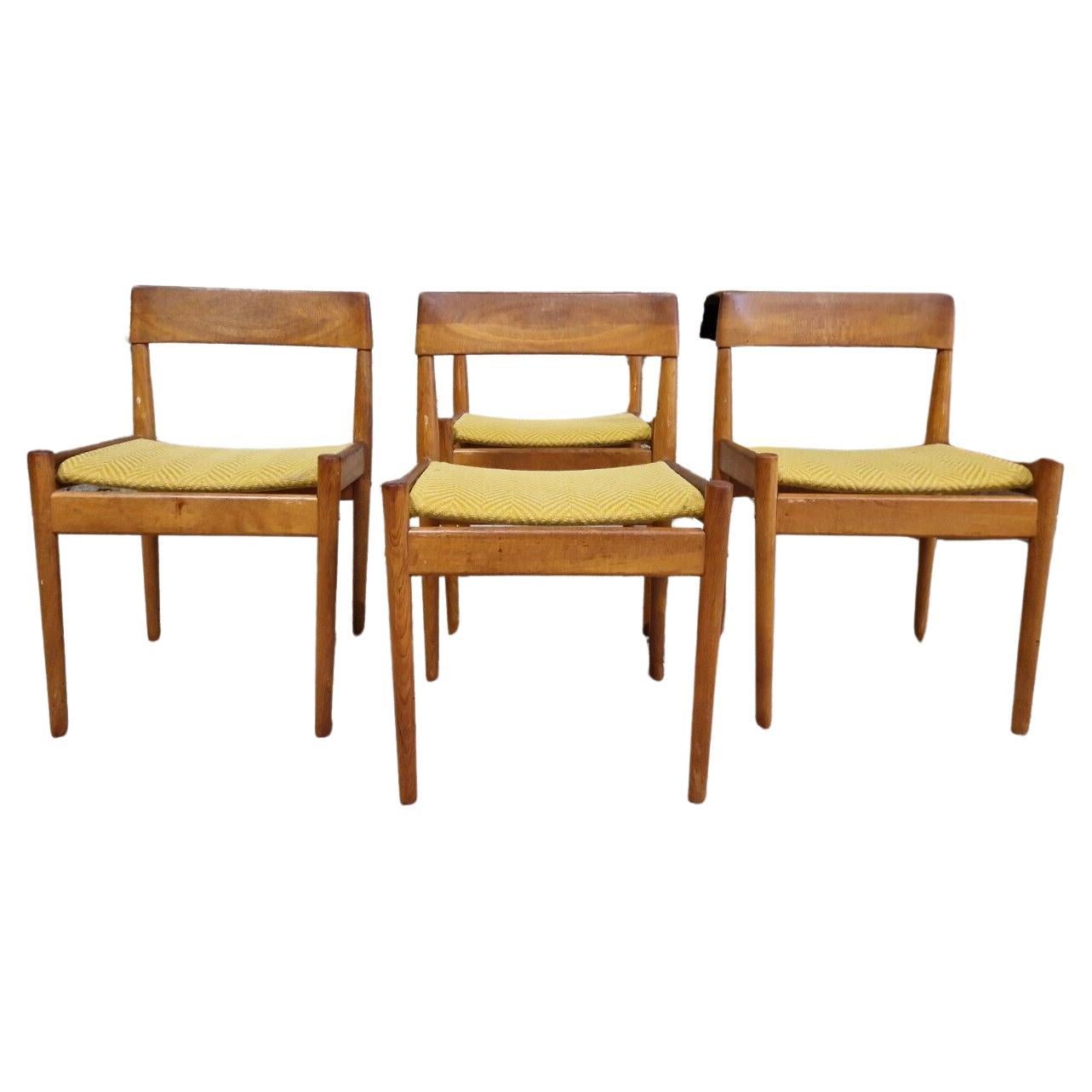 Set of Mid Century Dining Chairs Grete Jalk for Poul Jeppesen 