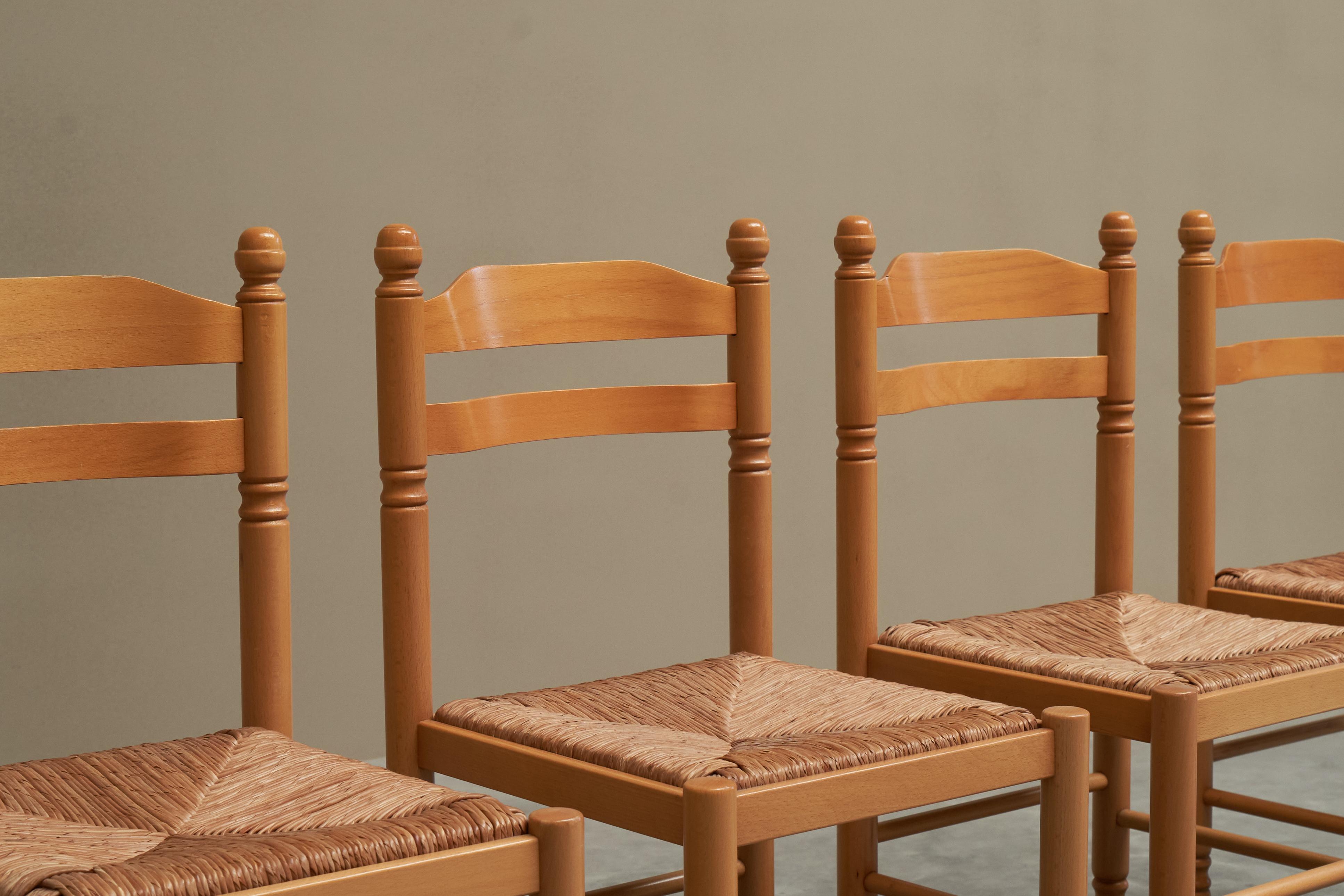 20ième siècle Ensemble de 4 chaises de salle à manger du milieu du siècle en Beeche 1970 en vente
