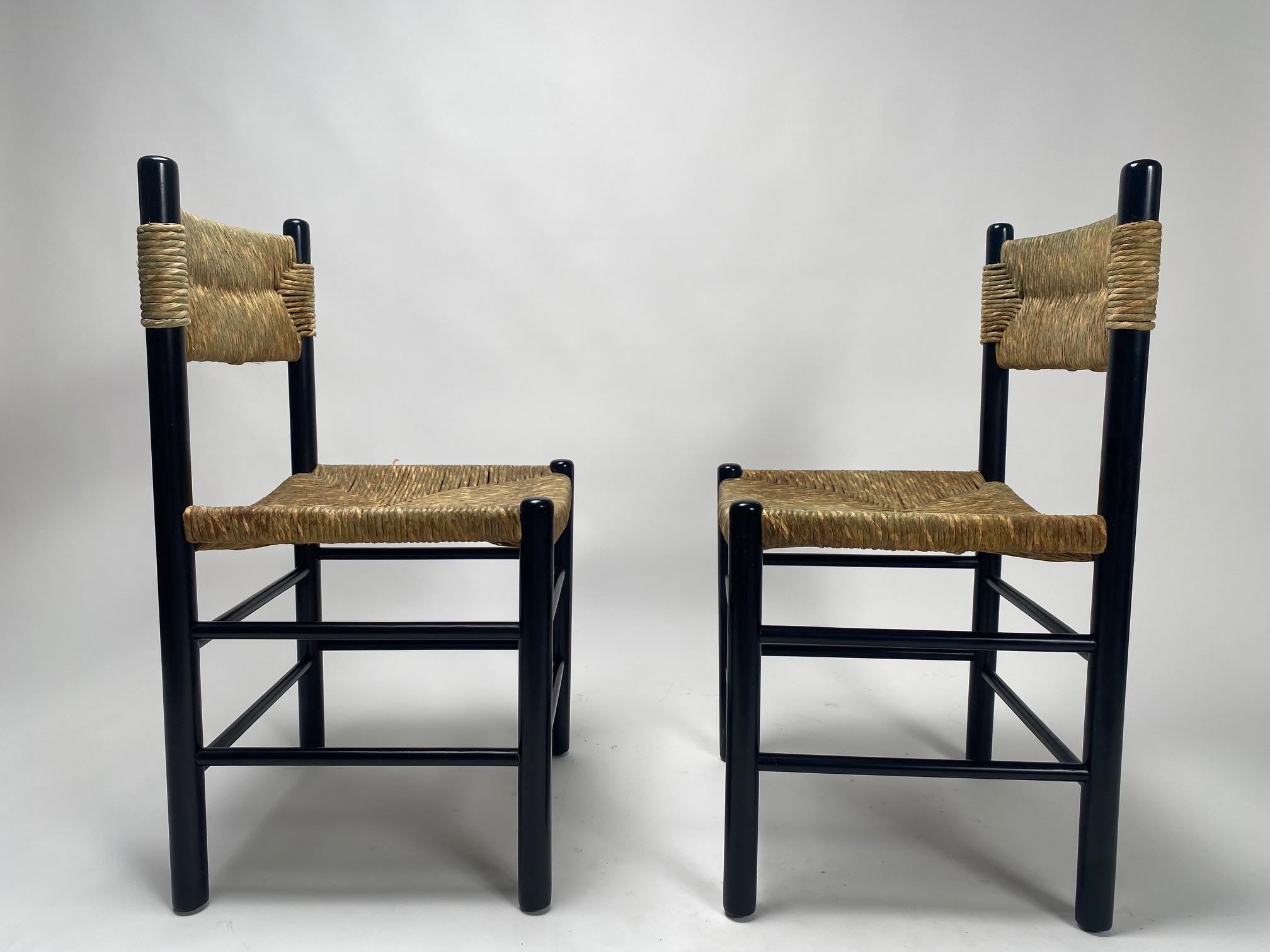 Satz von 4 Stühlen „Dordogne“ aus der Mitte des Jahrhunderts im Stil von Charlotte Perriand, 1960er Jahre im Angebot 2