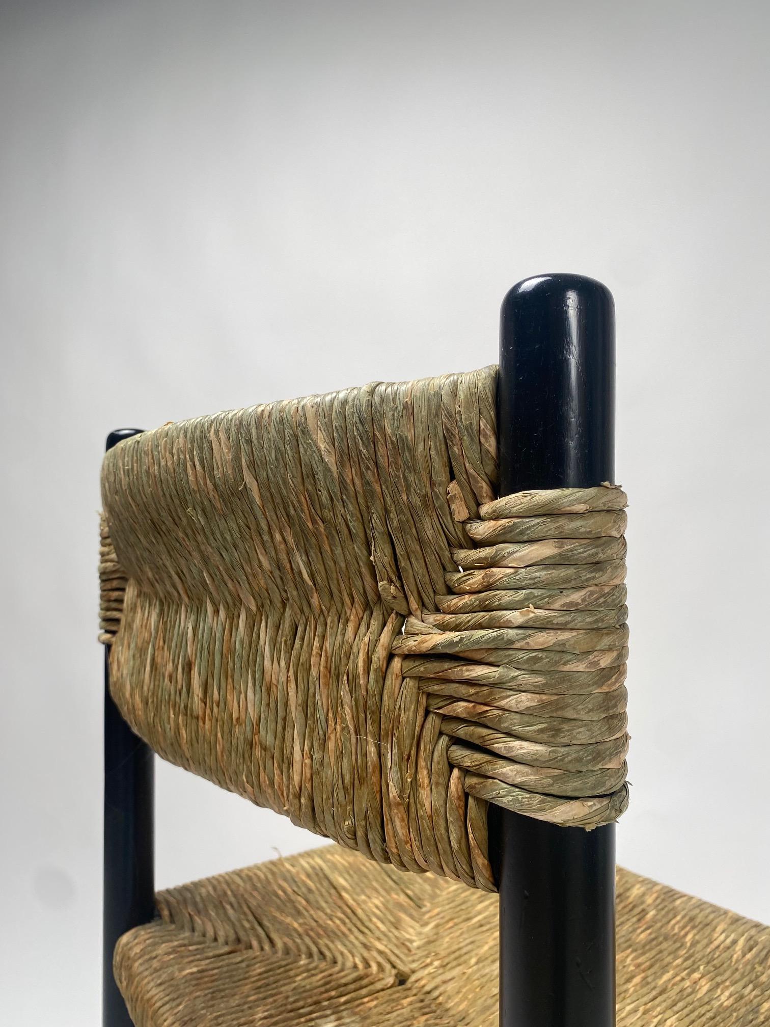Satz von 4 Stühlen „Dordogne“ aus der Mitte des Jahrhunderts im Stil von Charlotte Perriand, 1960er Jahre im Zustand „Gut“ im Angebot in Argelato, BO