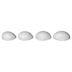 Set of 4 Mid-Century Era, Art Deco Style, Great Condition Alabaster Wall Sconces