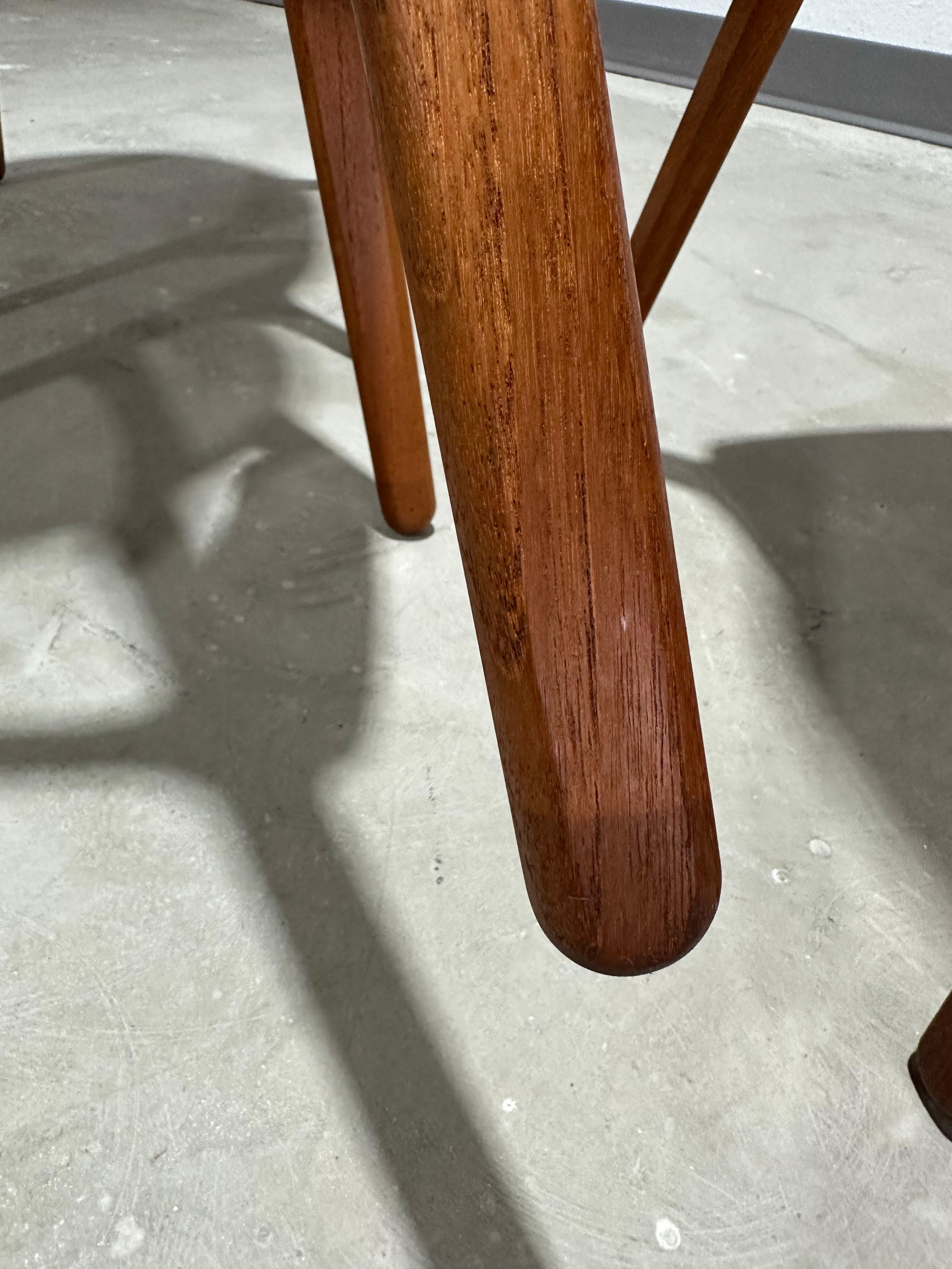 Set of 4 Mid Century Erik Buch Model 61 Danish Teak Bar Stools 4