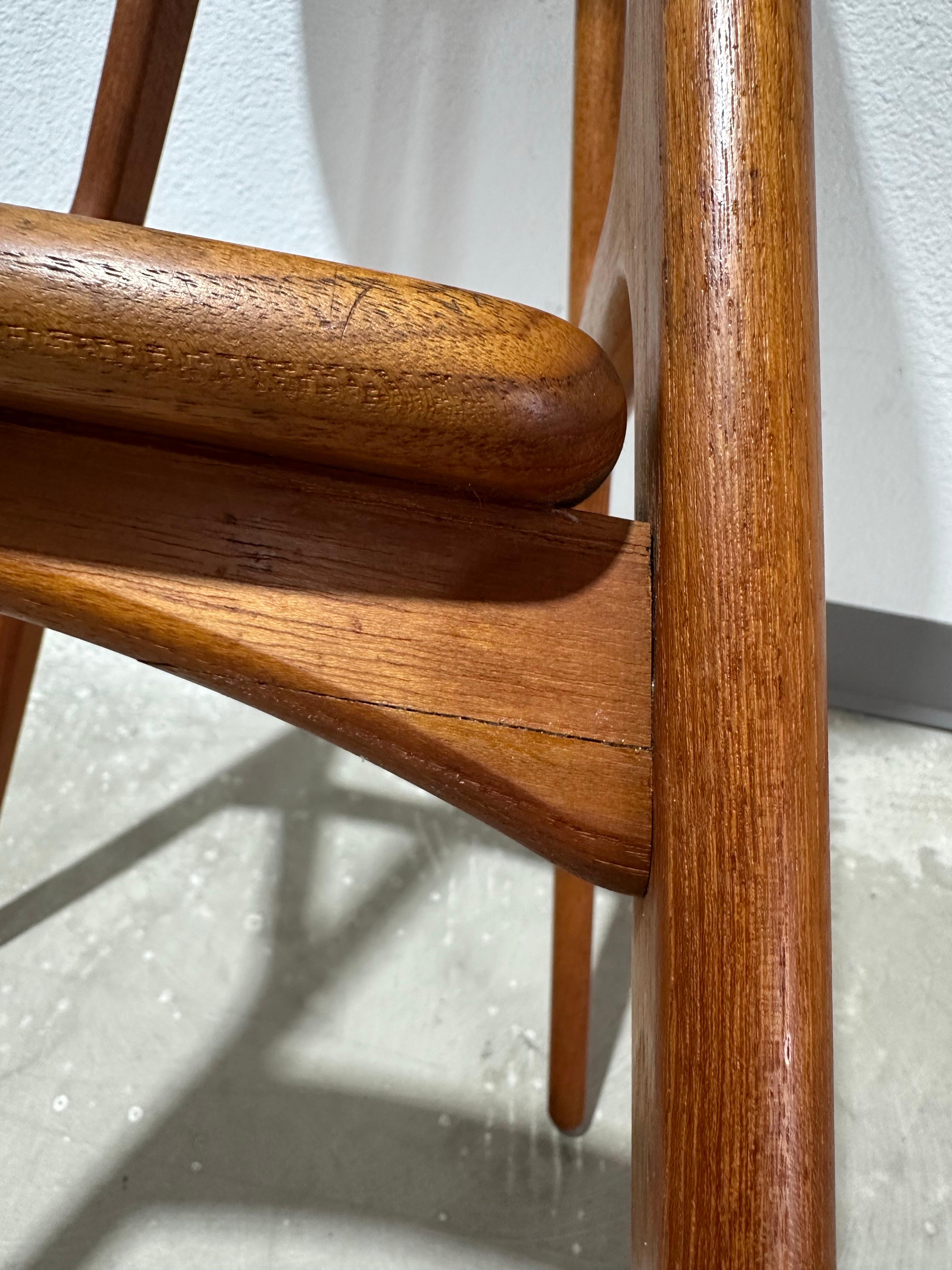 Set of 4 Mid Century Erik Buch Model 61 Danish Teak Bar Stools 3