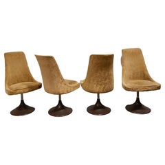 Set of 4 Mid Century Fabric Swicle Chairs, 1960s