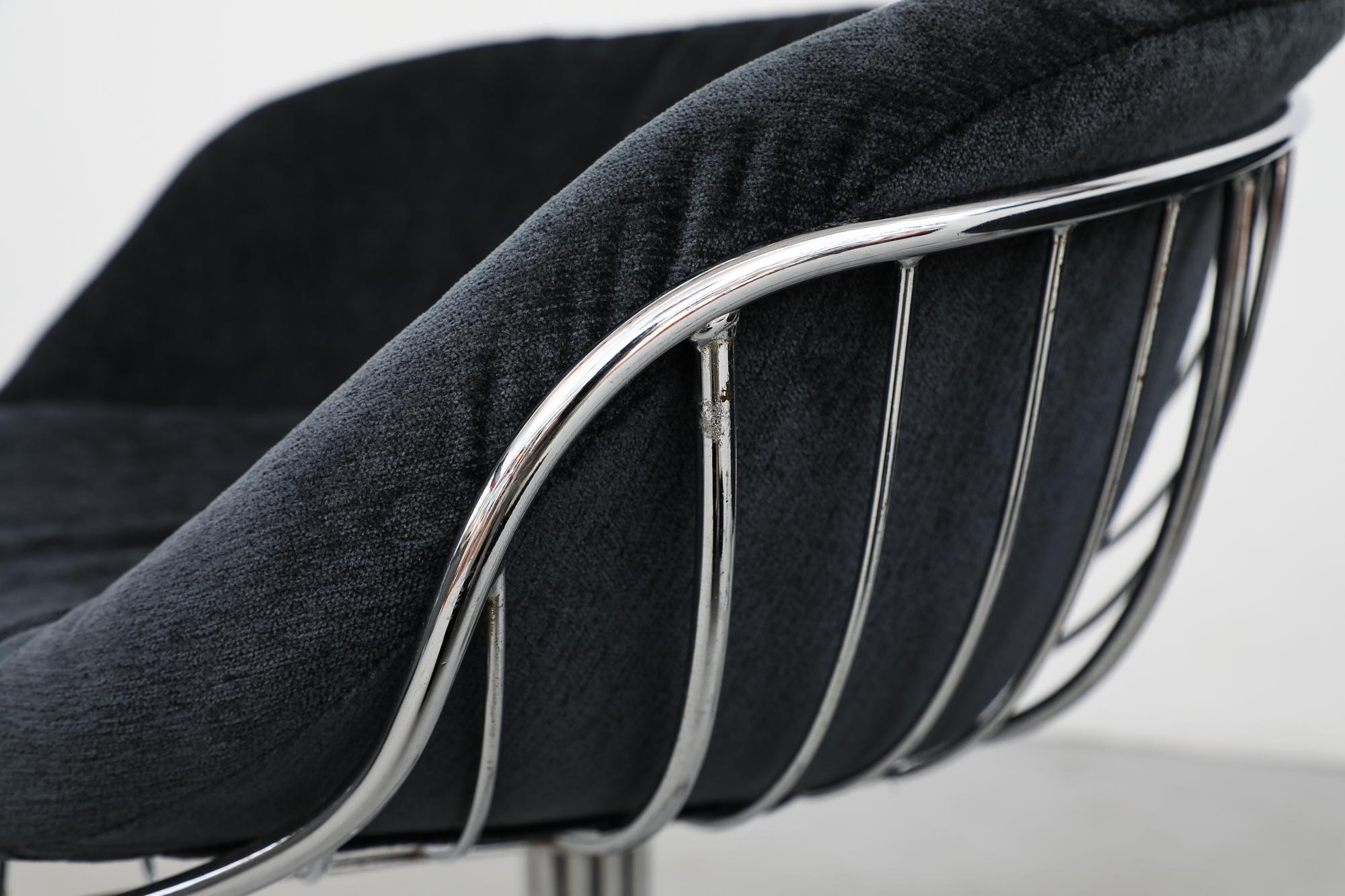 Set of 4 Mid-Century Gastone Rinaldi for RIMA Italia Chrome Pan Am Chairs For Sale 7