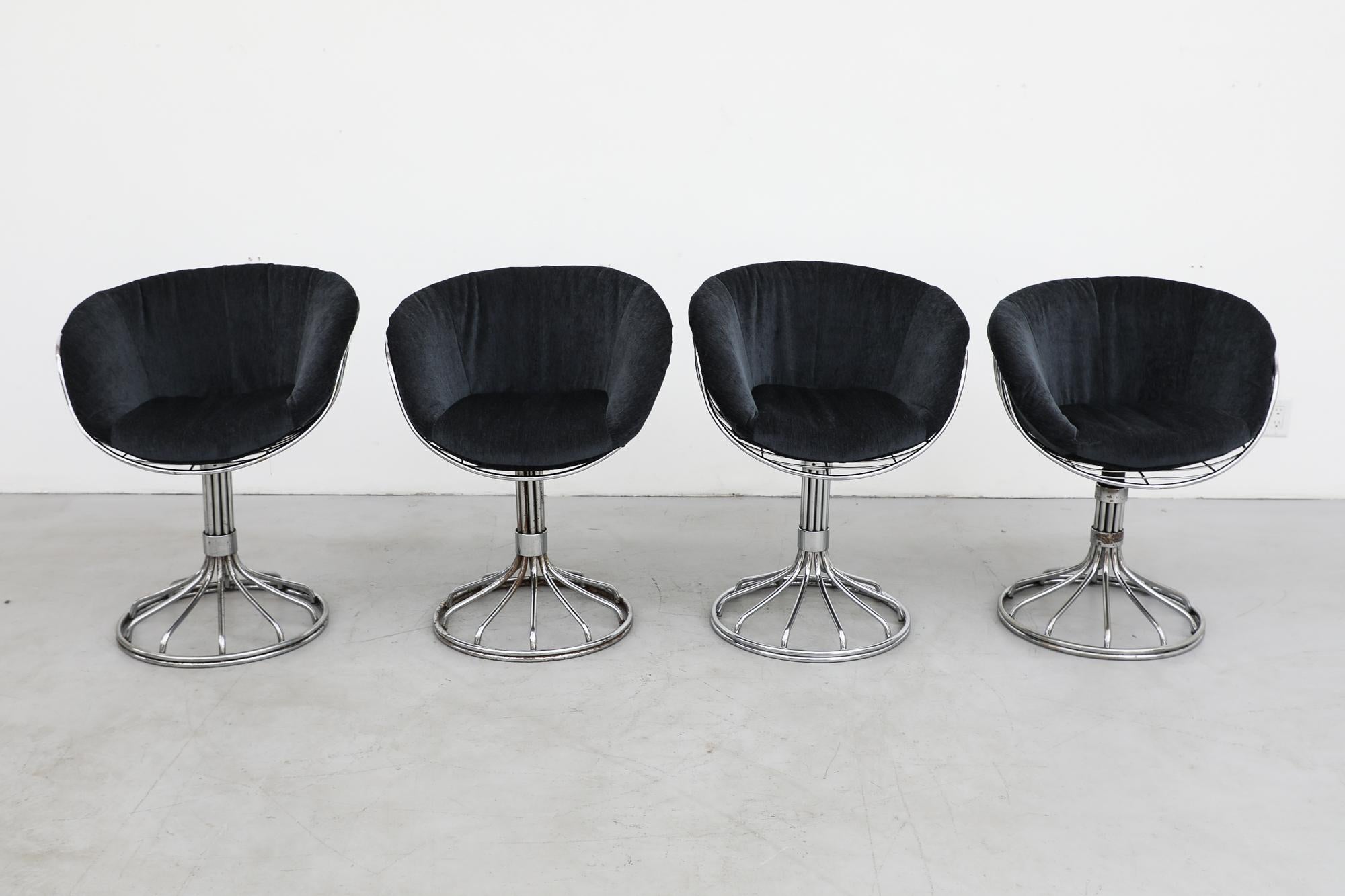 4er-Set  Verchromte Pan-Am-Stühle von Gastone Rinaldi für RIMA Italia, Mitte des Jahrhunderts (Moderne der Mitte des Jahrhunderts) im Angebot