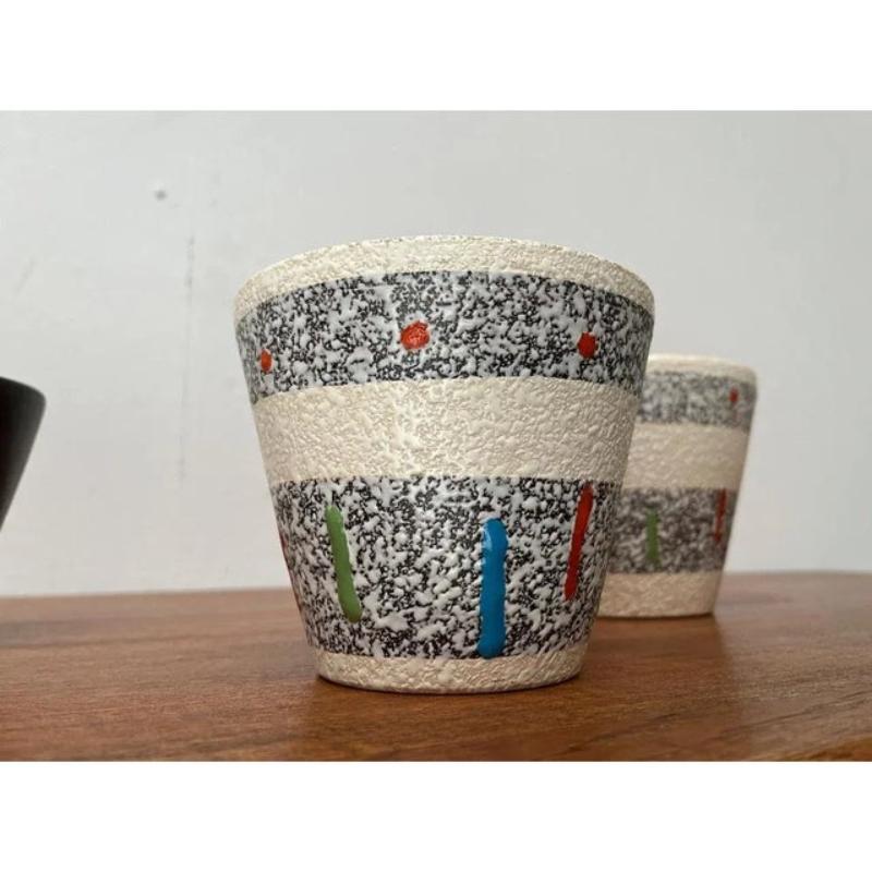 Tedesco Set di 4 fioriere tedesche di metà secolo in ceramica, anni '60 in vendita