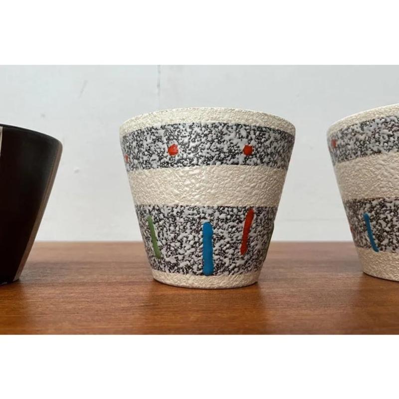 Ceramica Set di 4 fioriere tedesche di metà secolo in ceramica, anni '60 in vendita