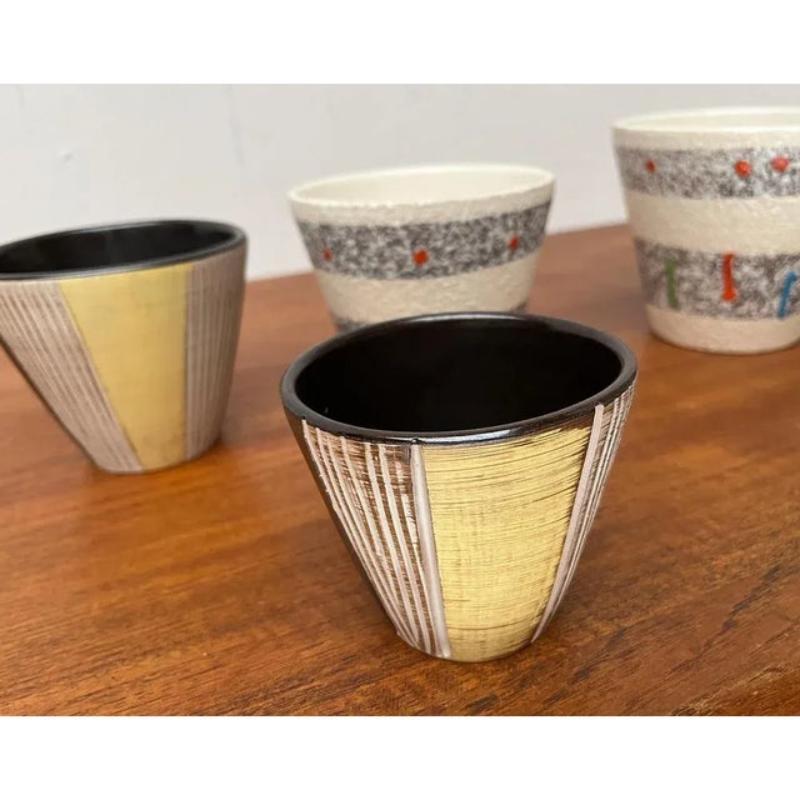 Set di 4 fioriere tedesche di metà secolo in ceramica, anni '60 in vendita 3