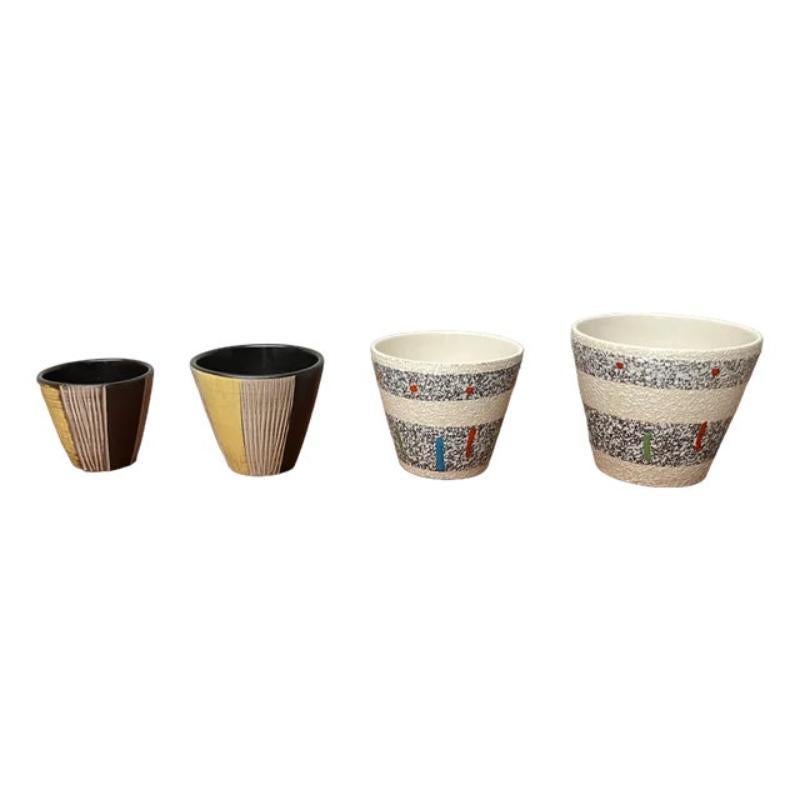 Set of 4 Mid-Century German Ceramic Planters, 1960s