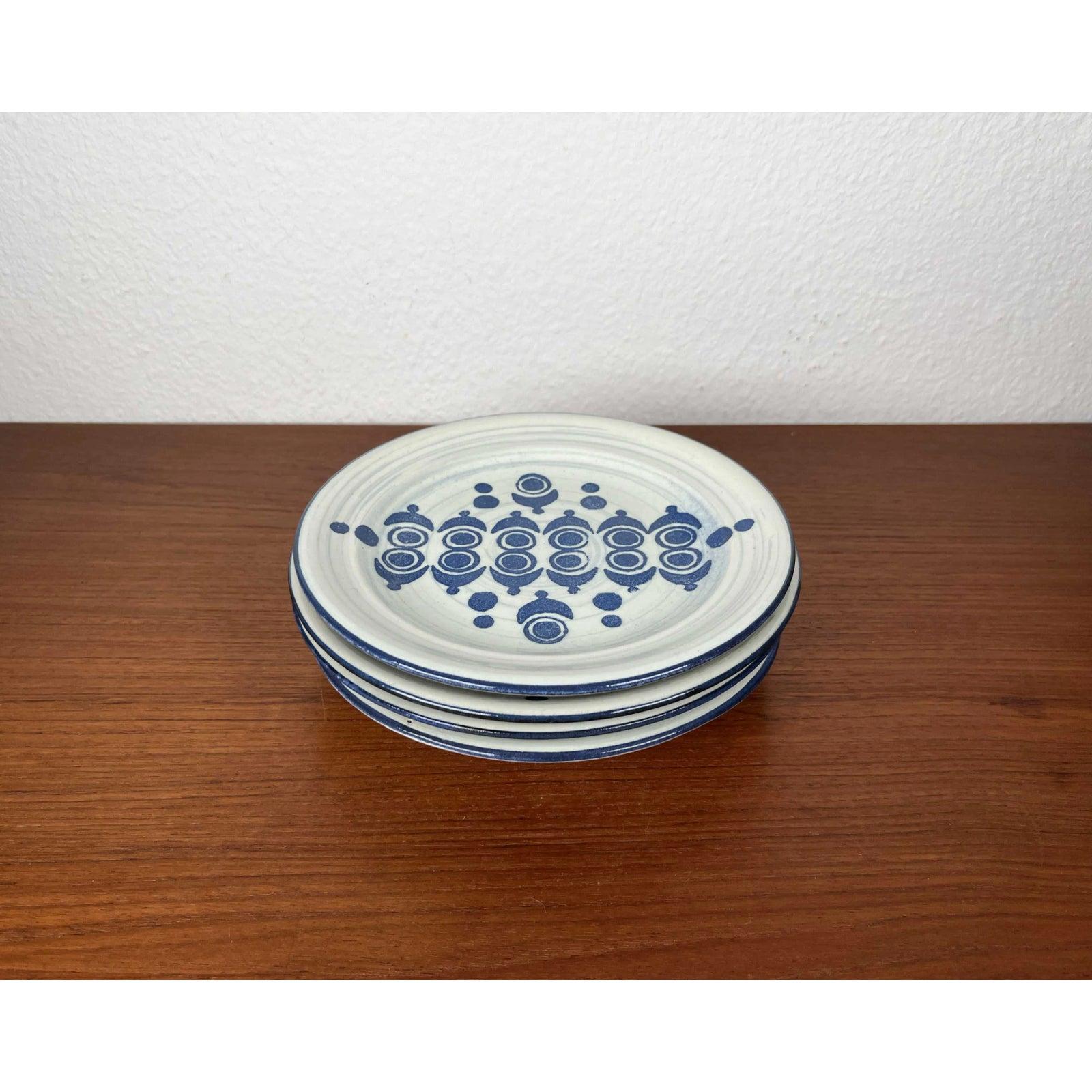 Set of 4 Mid-Century German Ceramic Plates from Ceramano, 1960s For Sale 6