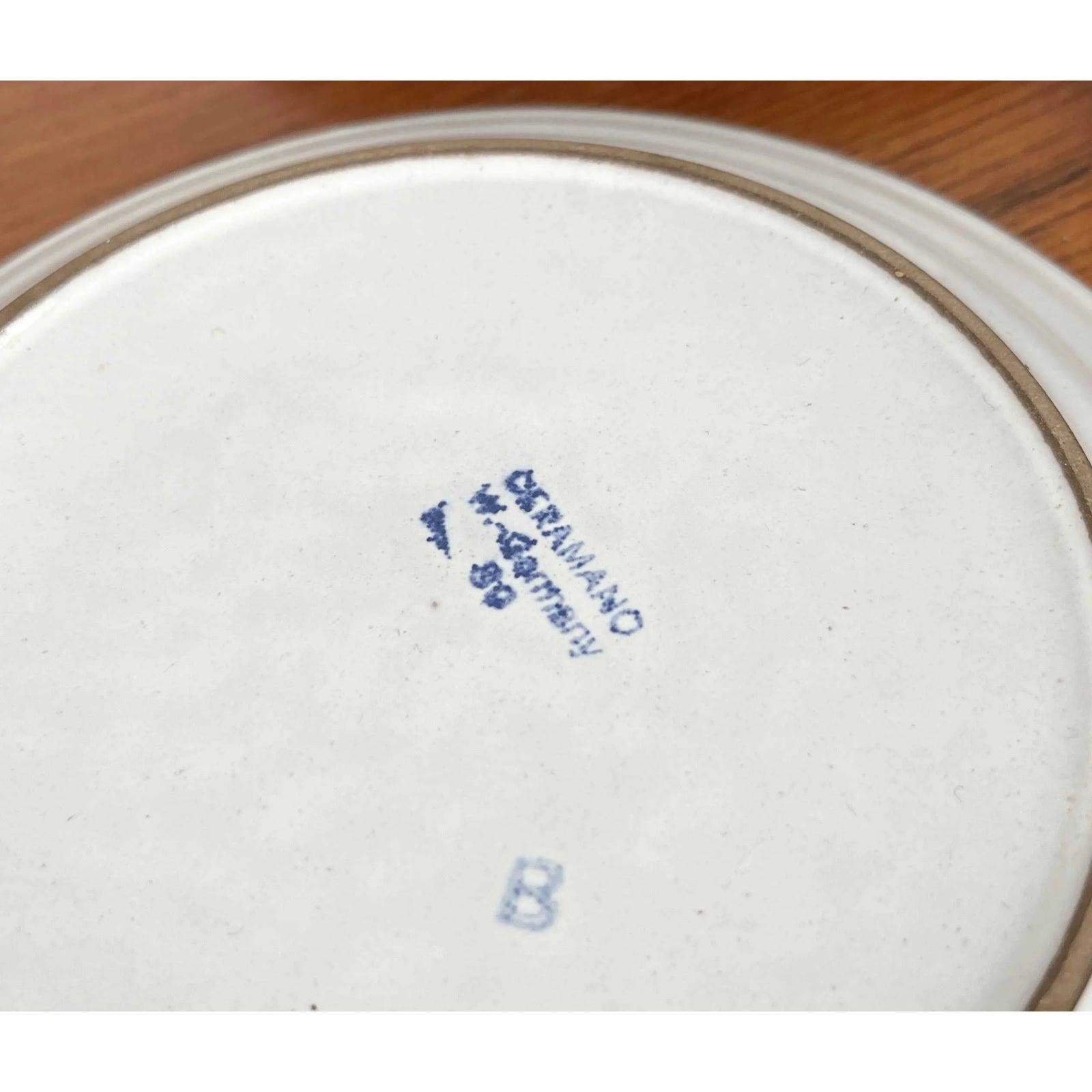 Set of 4 Mid-Century German Ceramic Plates from Ceramano, 1960s For Sale 4