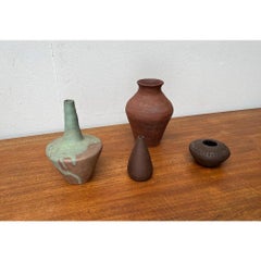Set of 4 Mid-Century German Studio Pottery Vases from M.R. I and II, 1960s