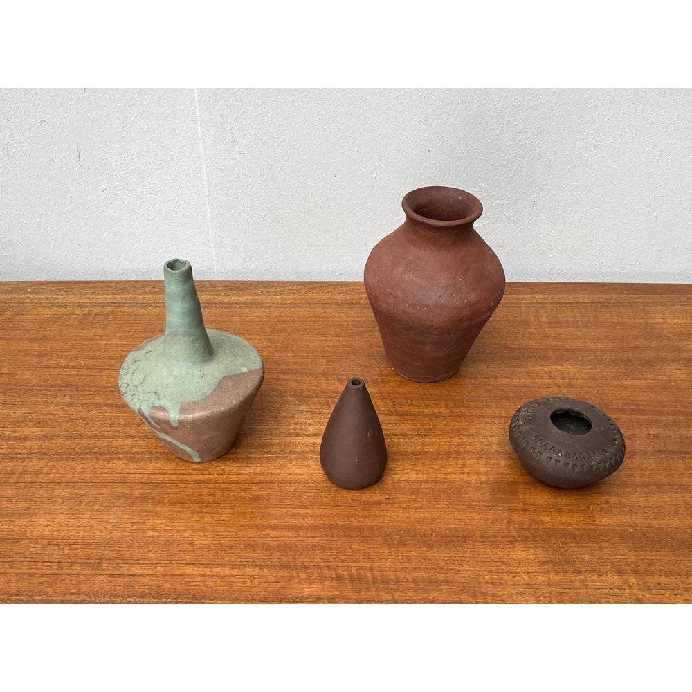 Mid-Century Modern Set of 4 Mid-Century German Studio Pottery Vases from M.R. I and II, 1960s For Sale