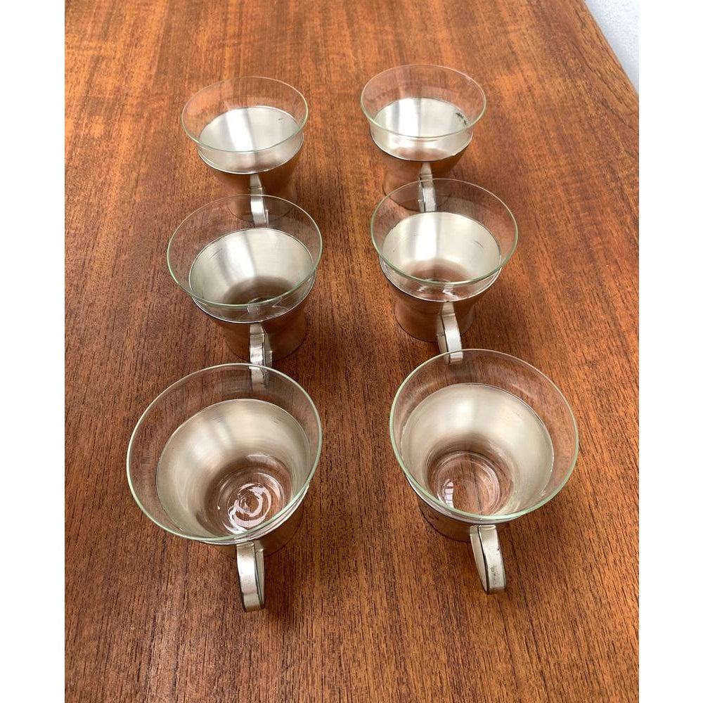Mid-Century Modern Ensemble de 4 verres à thé allemands du milieu du siècle de WMF, années 1960 en vente