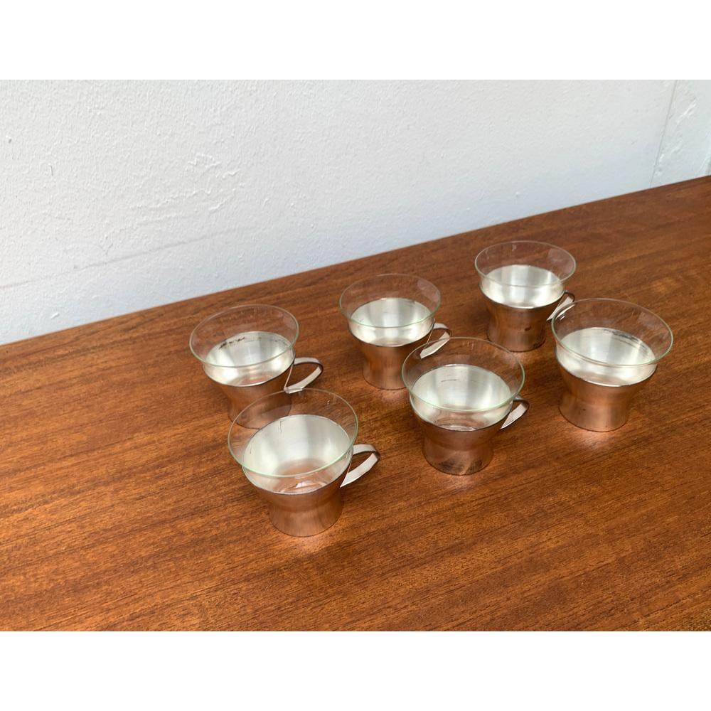 20ième siècle Ensemble de 4 verres à thé allemands du milieu du siècle de WMF, années 1960 en vente