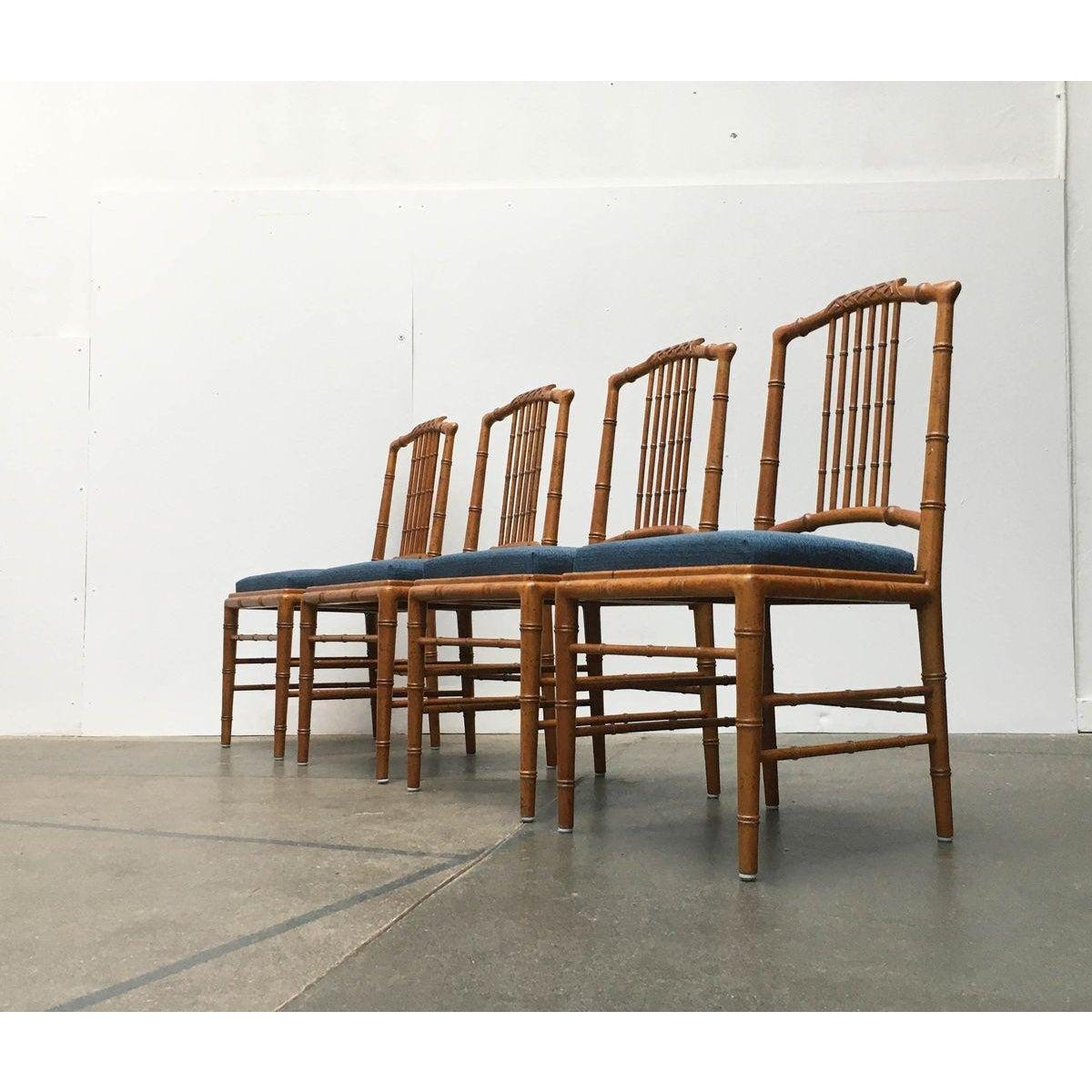 Bois Ensemble de 4 chaises de salle à manger italiennes du milieu du siècle de Giorgetti, années 1960 en vente