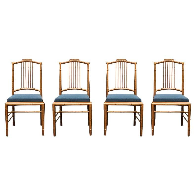 Set of 4 Mid-Century Italian Dining Chairs from Giorgetti, 1960s