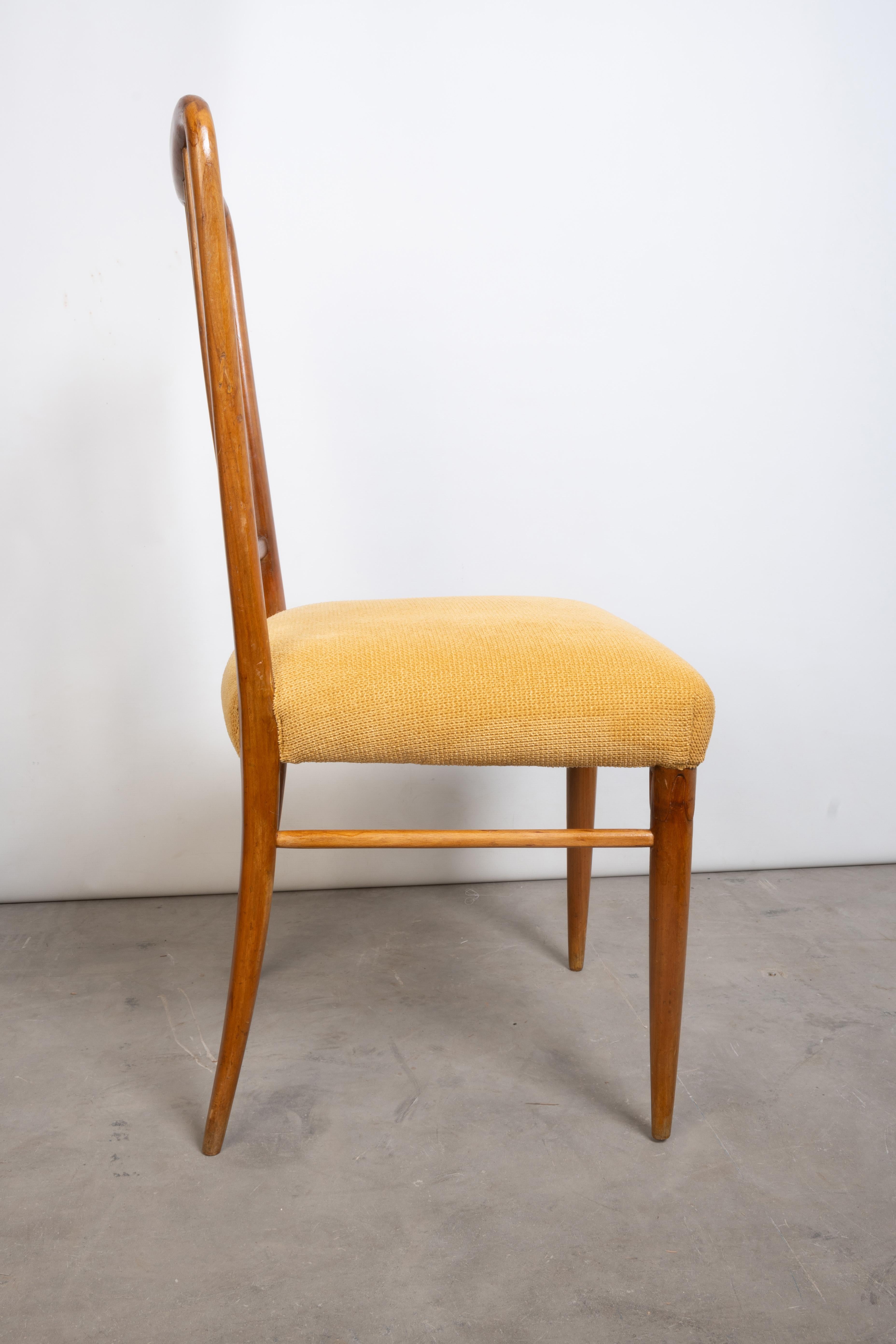 Set of 4 Mid Century Italian Fruitwood Paulo Buffa Chairs C.1940 For Sale 7