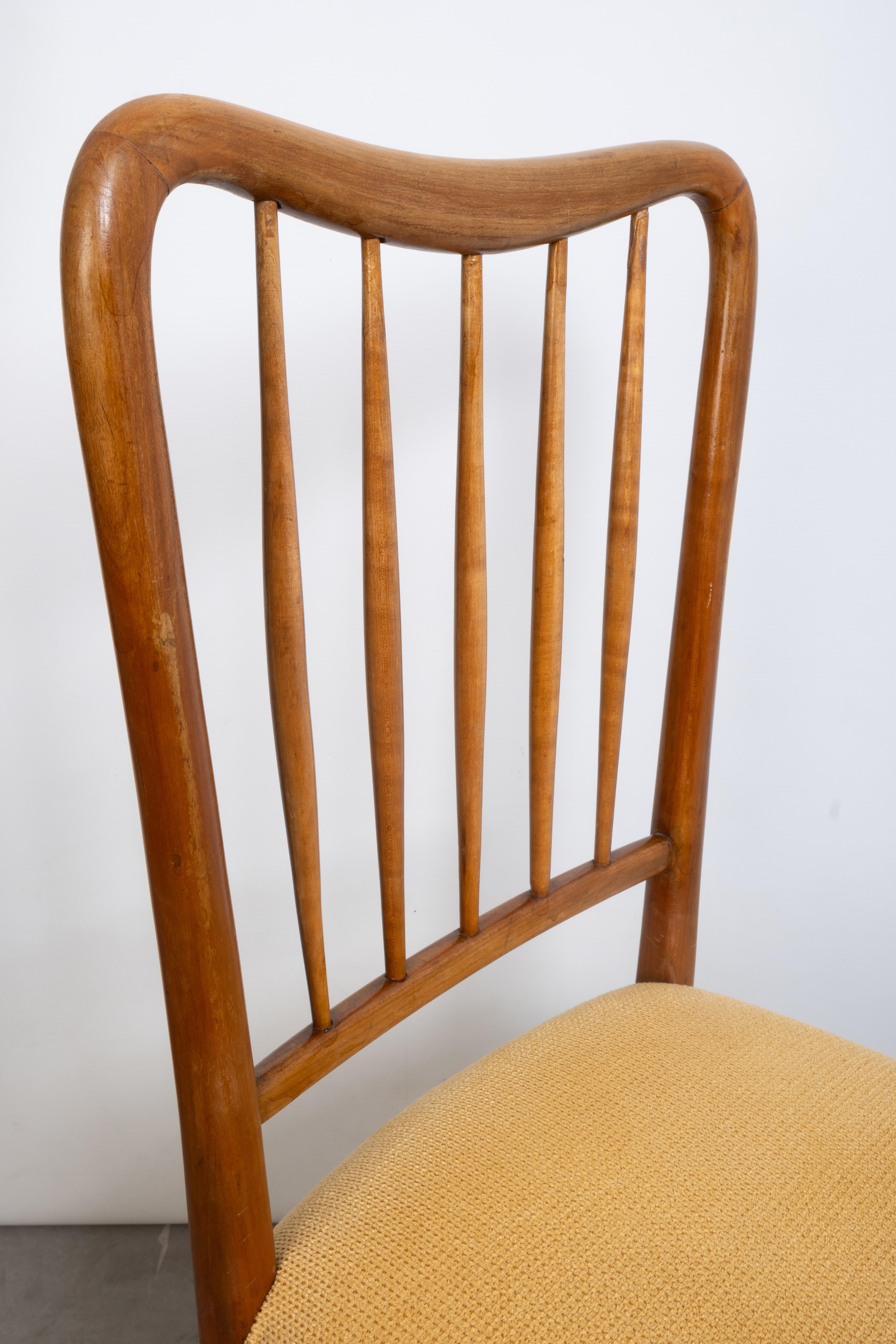 Set of 4 Mid Century Italian Fruitwood Paulo Buffa Chairs C.1940 For Sale 3