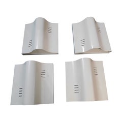 Set di 4 applique italiane in metallo in stile Mid-Century
