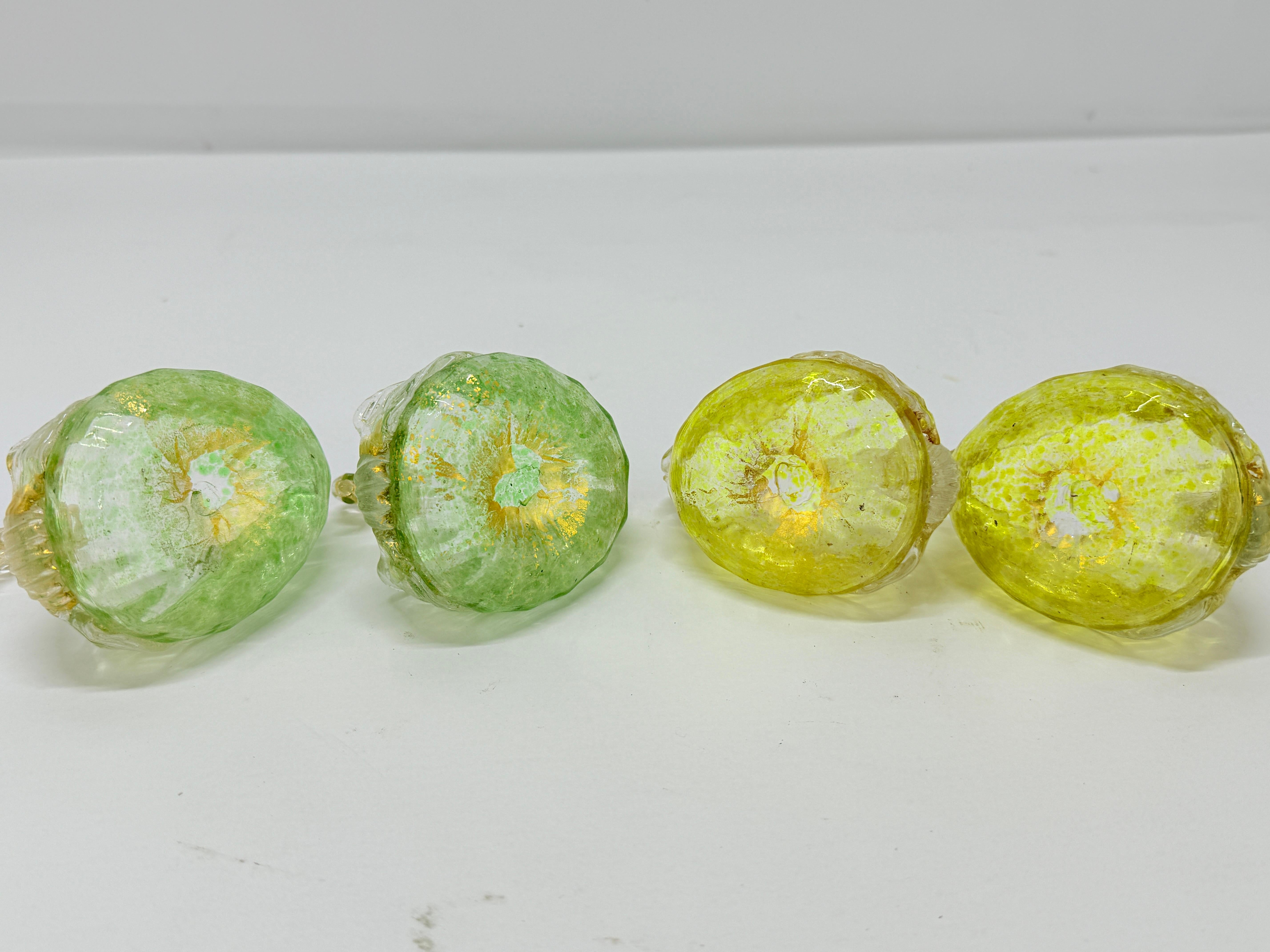Set of 4, Mid Century Italian Murano Glass Swan Form Salt Cellars C. 1960 For Sale 1