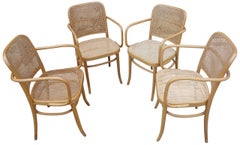Set of Four Midcentury Josef Hoffmann and Josef Frank 811 Chairs
