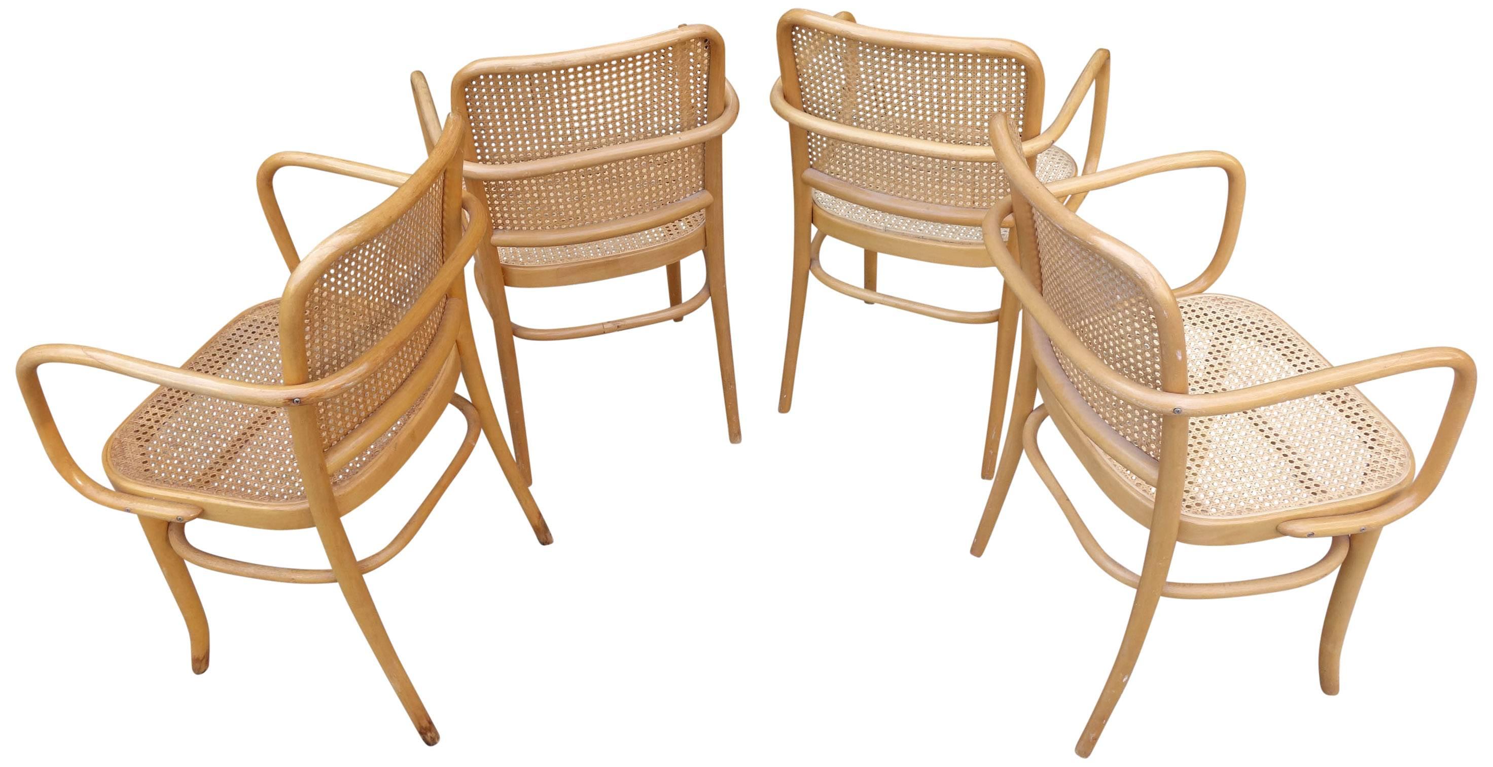 Set of Four Midcentury Josef Hoffmann and Josef Frank 811 Chairs 1