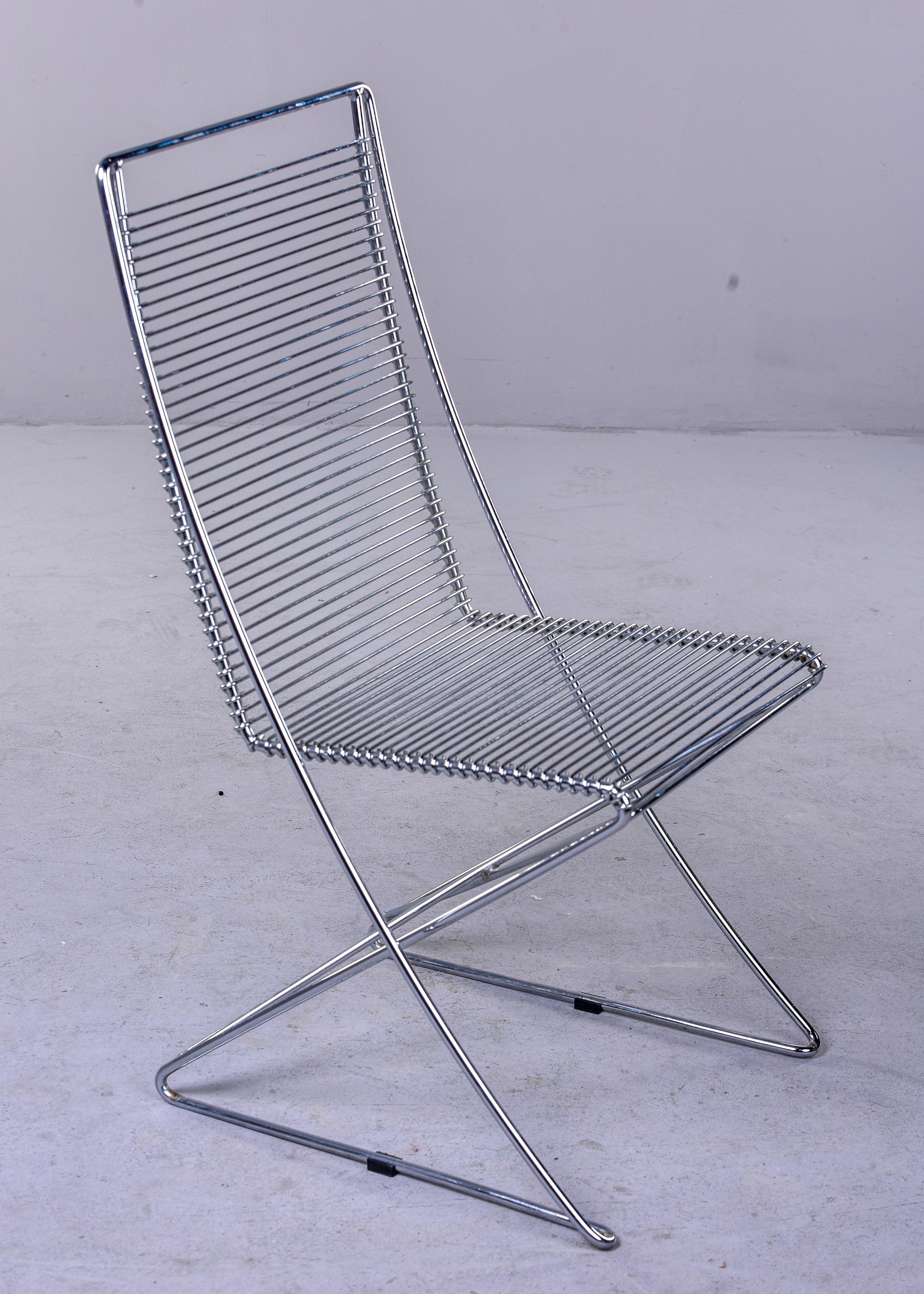 Set of 4 Mid Century Kreuzschwinger Steel Chairs by Till Behrens for Schlubach 1