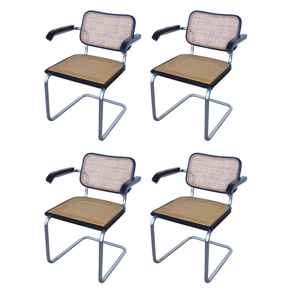 Set of 4 Mid Century Marcel Breuer Cesca Chairs