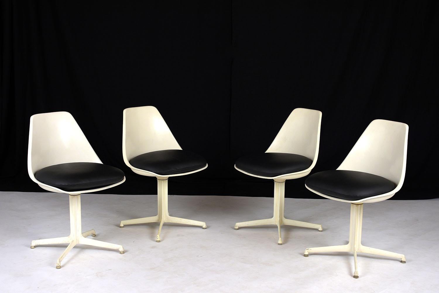 Remontez le temps et apportez un style classique à votre salle à manger avec notre ensemble de quatre chaises de salle à manger de style Miller des années 1960. Chaque chaise de cette collection arbore une esthétique résolument moderne, avec un