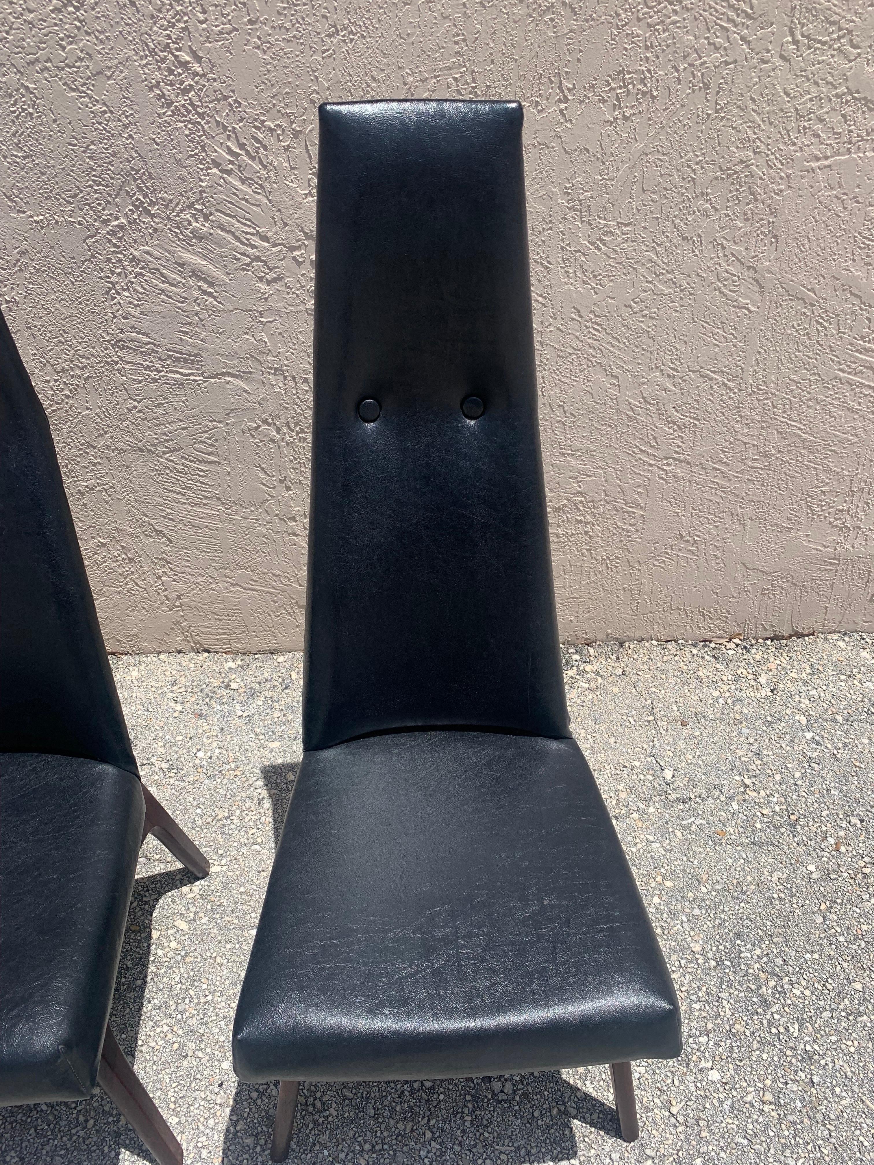 Set of 4 Mid-Century Modern Adrian Pearsall for Craft Associates Dining Chairs In Good Condition For Sale In Boynton Beach, FL