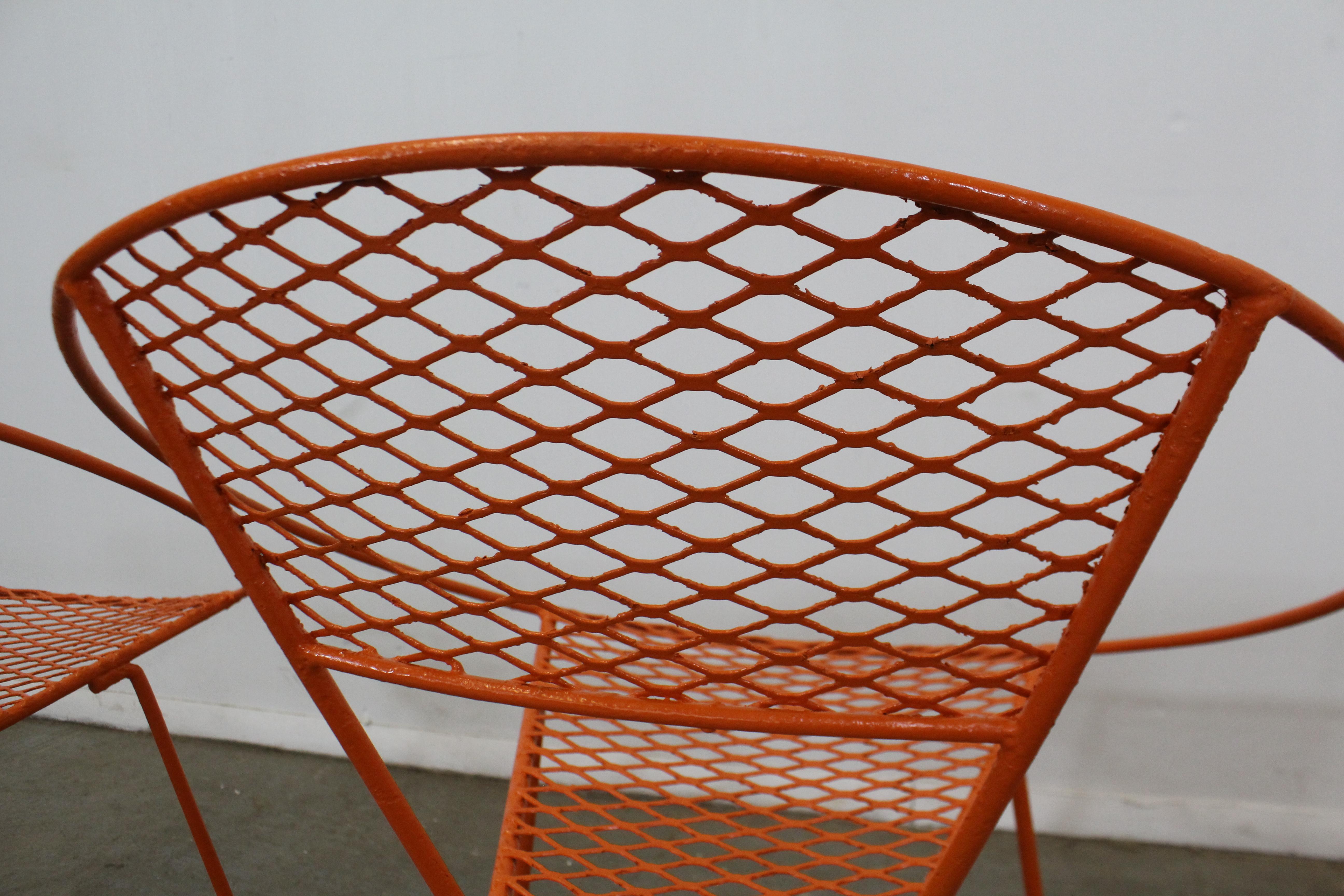Set of 4 Mid-Century Modern Atomic Salterini Style Outdoor Circle Hoop Chairs 1