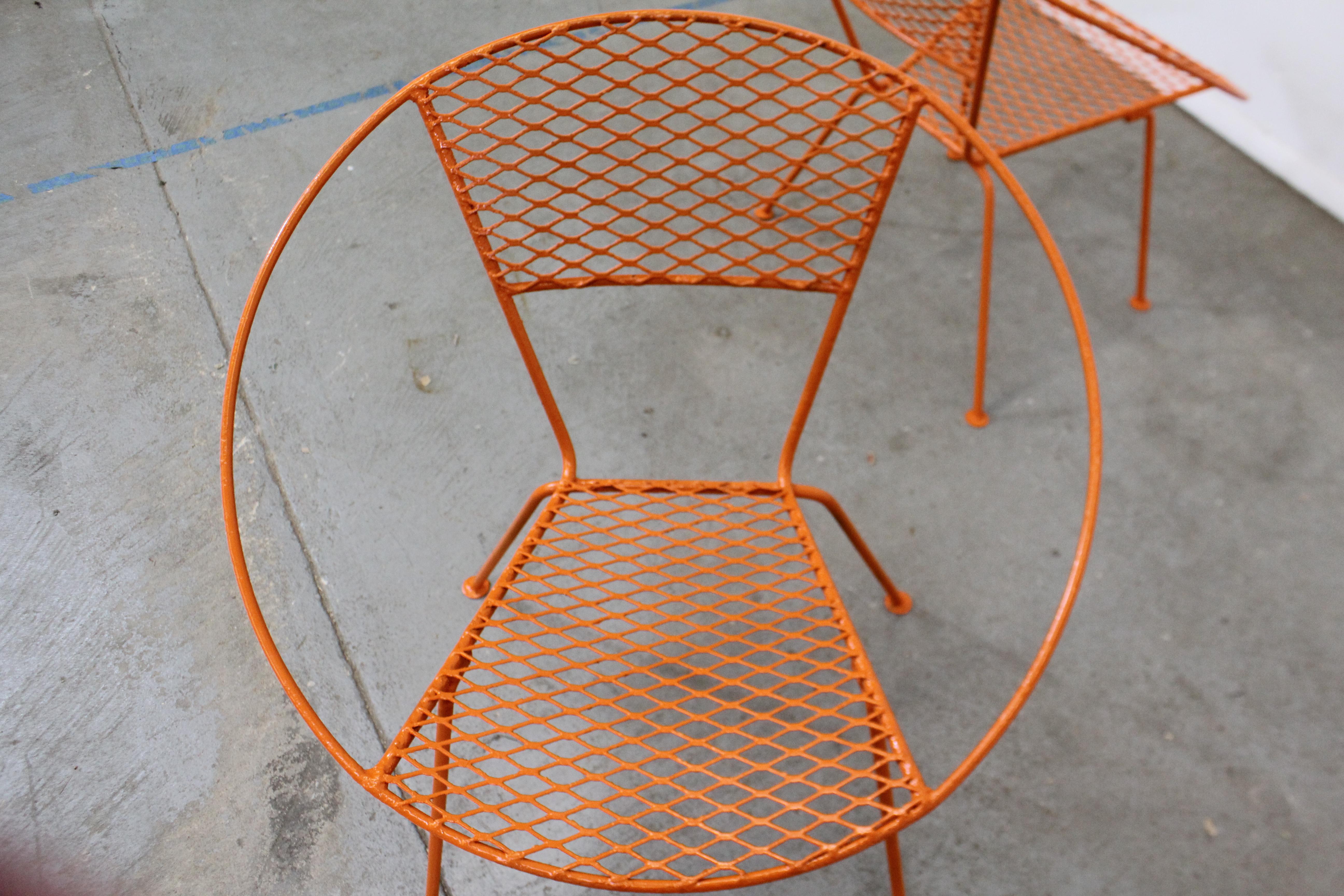 Unknown Set of 4 Mid-Century Modern Atomic Salterini Style Outdoor Circle Hoop Chairs