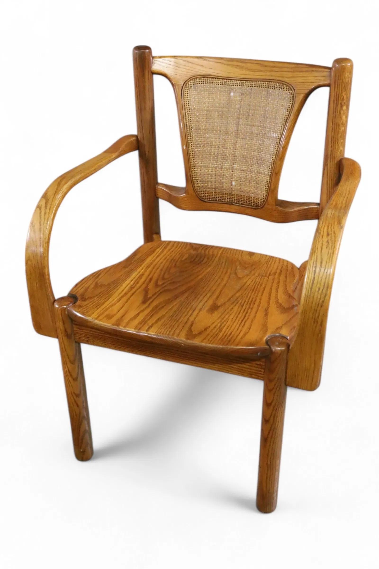 Satz von 4 Mid Century Modern Brentwood Oak Dining Chairs (20. Jahrhundert) im Angebot