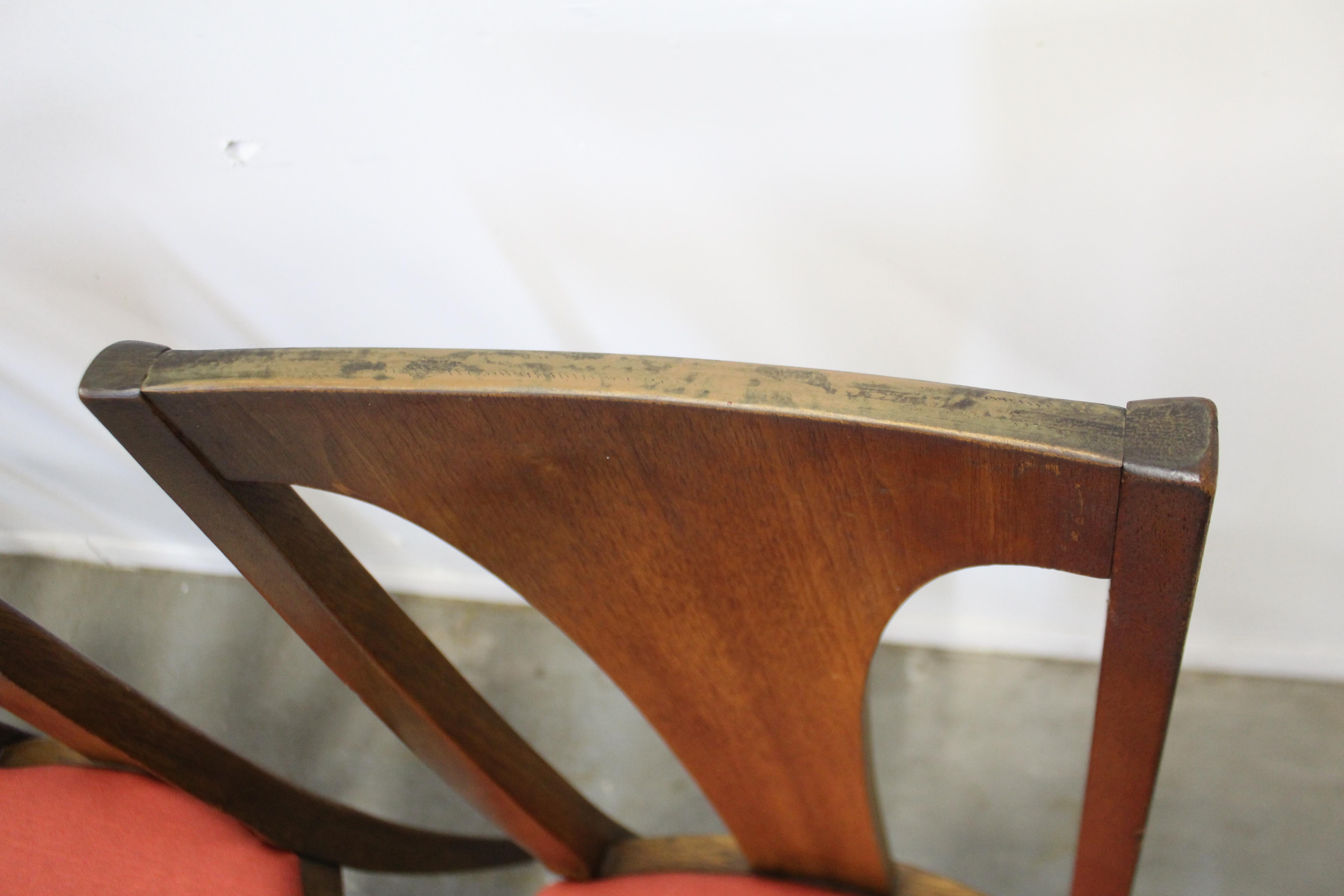 Set of 4 Mid-Century Modern Broyhill Brasilia Side Walnut Dining Chairs 5