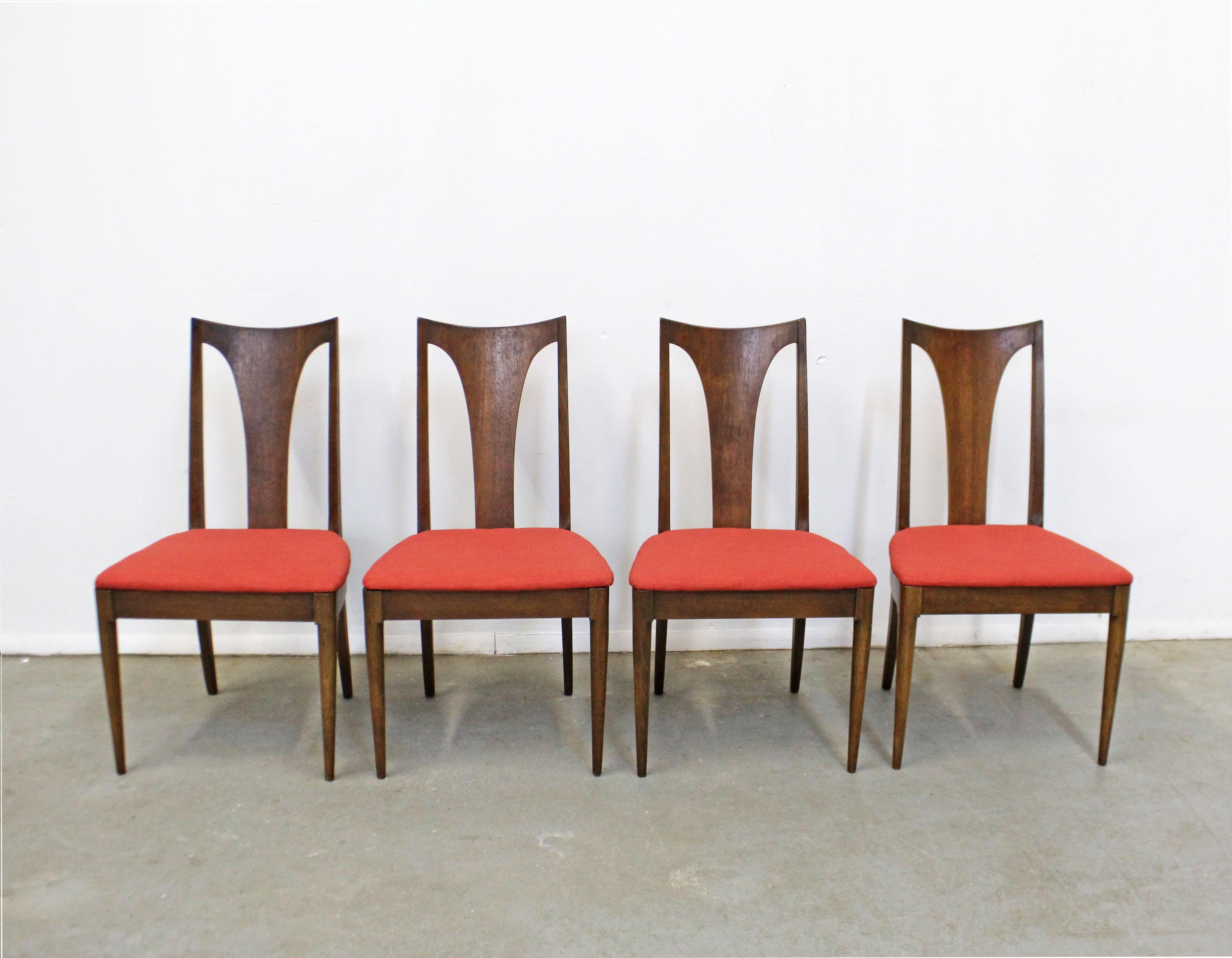 American Set of 4 Mid-Century Modern Broyhill Brasilia Side Walnut Dining Chairs