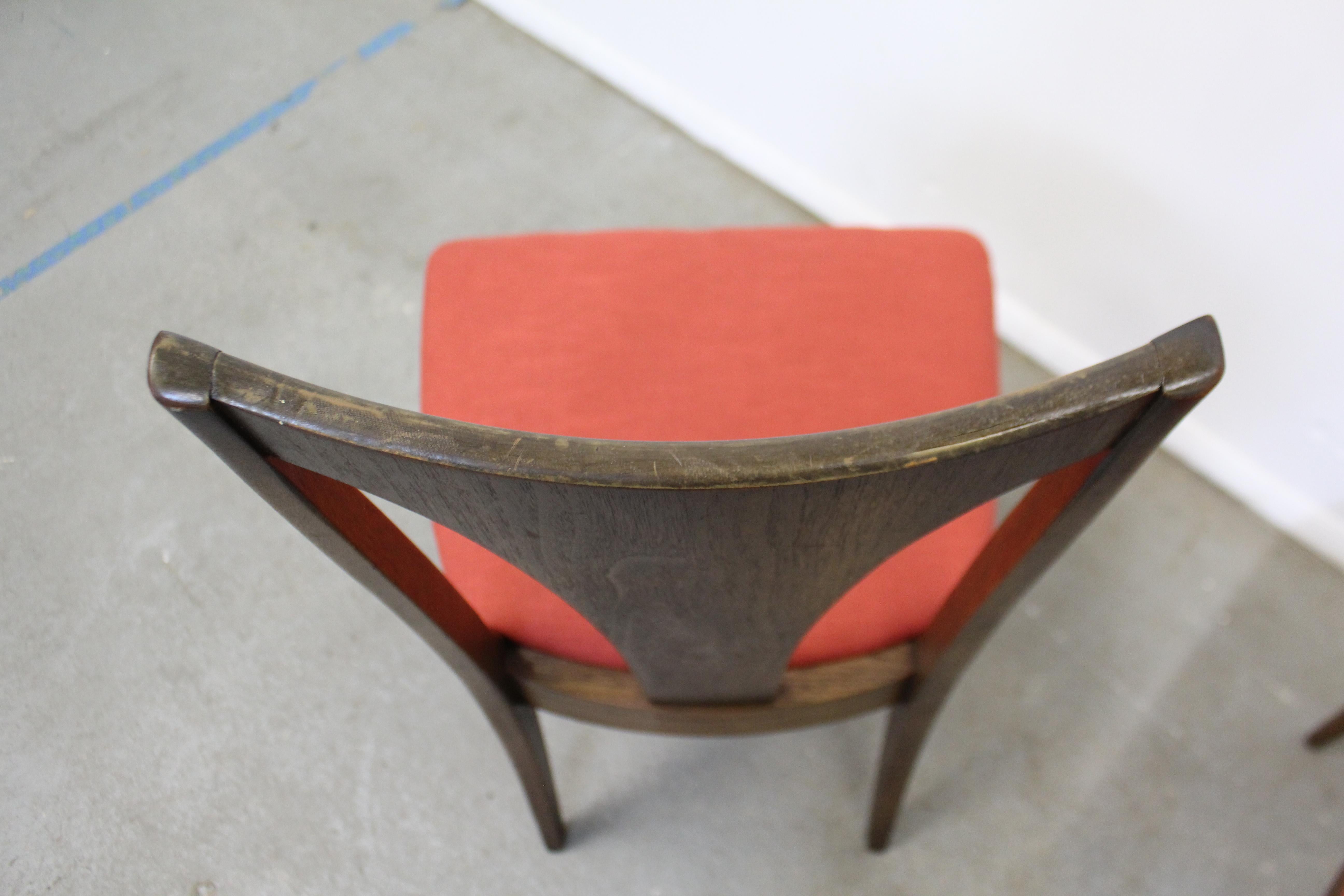 Set of 4 Mid-Century Modern Broyhill Brasilia Side Walnut Dining Chairs 2