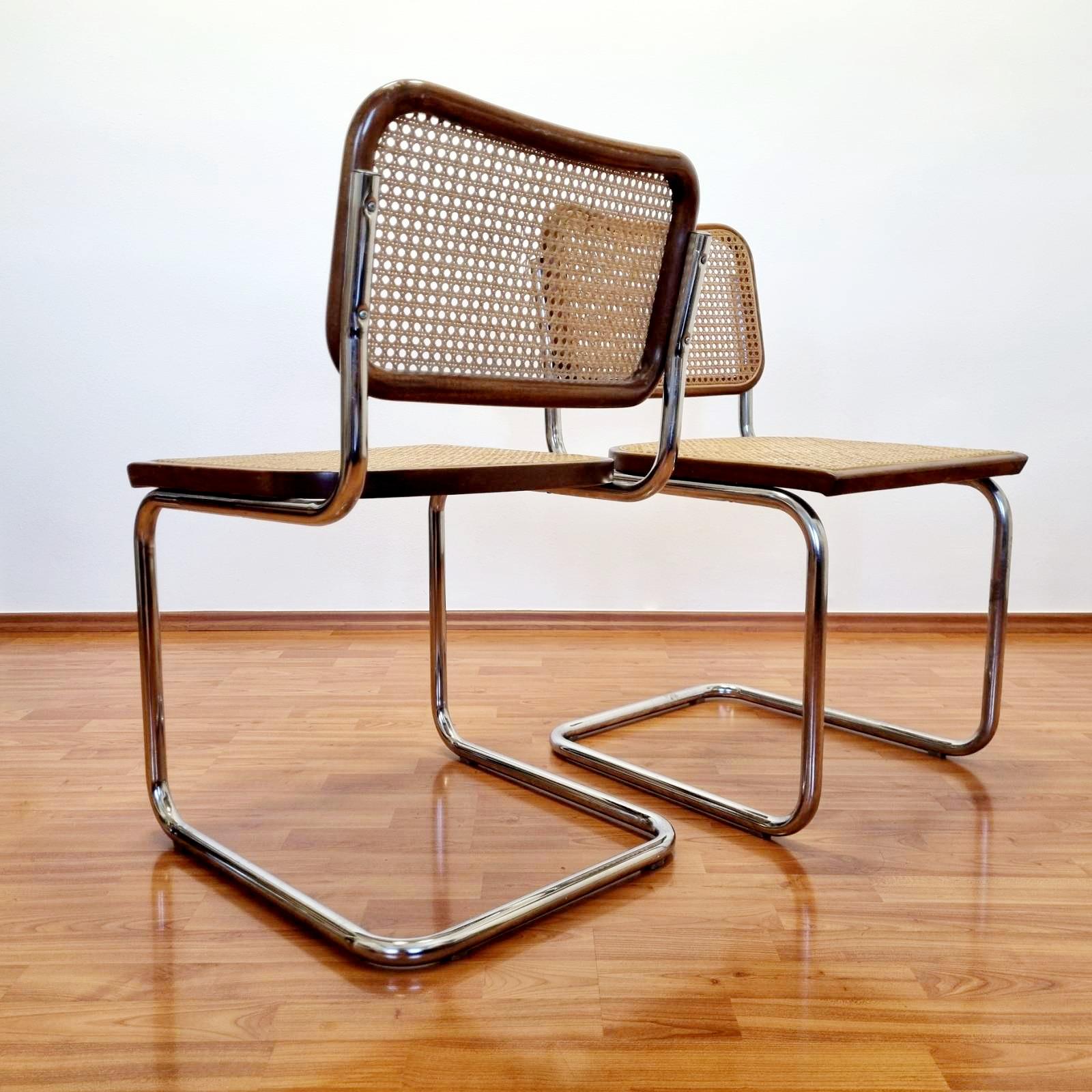 Set di 4 sedie Cesca del Mid Century Modern disegnate da Marcel Breuer, Italia anni '80 5