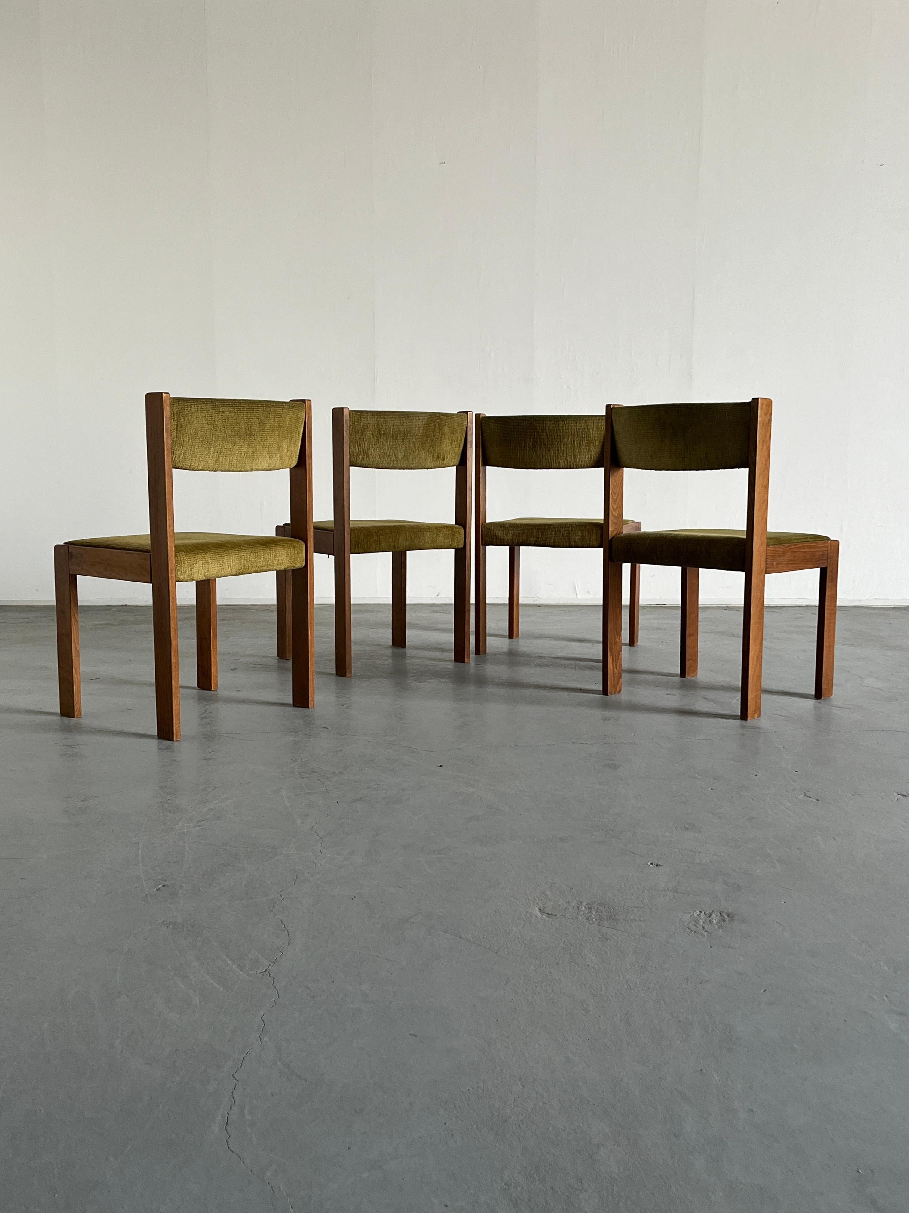 Austrian Set of 4 Mid-Century Modern Constructivist Dining Chairs by Wiesner Hager, 1960s