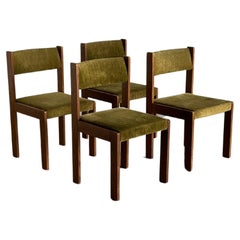 Ensemble de 4 chaises de salle à manger constructivistes modernes du milieu du siècle par Wiesner-Hager, années 1960