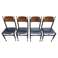 Set of 4 Mid-Century Modern Dining Chairs in style of Paolo Buffa, Italy 1950s