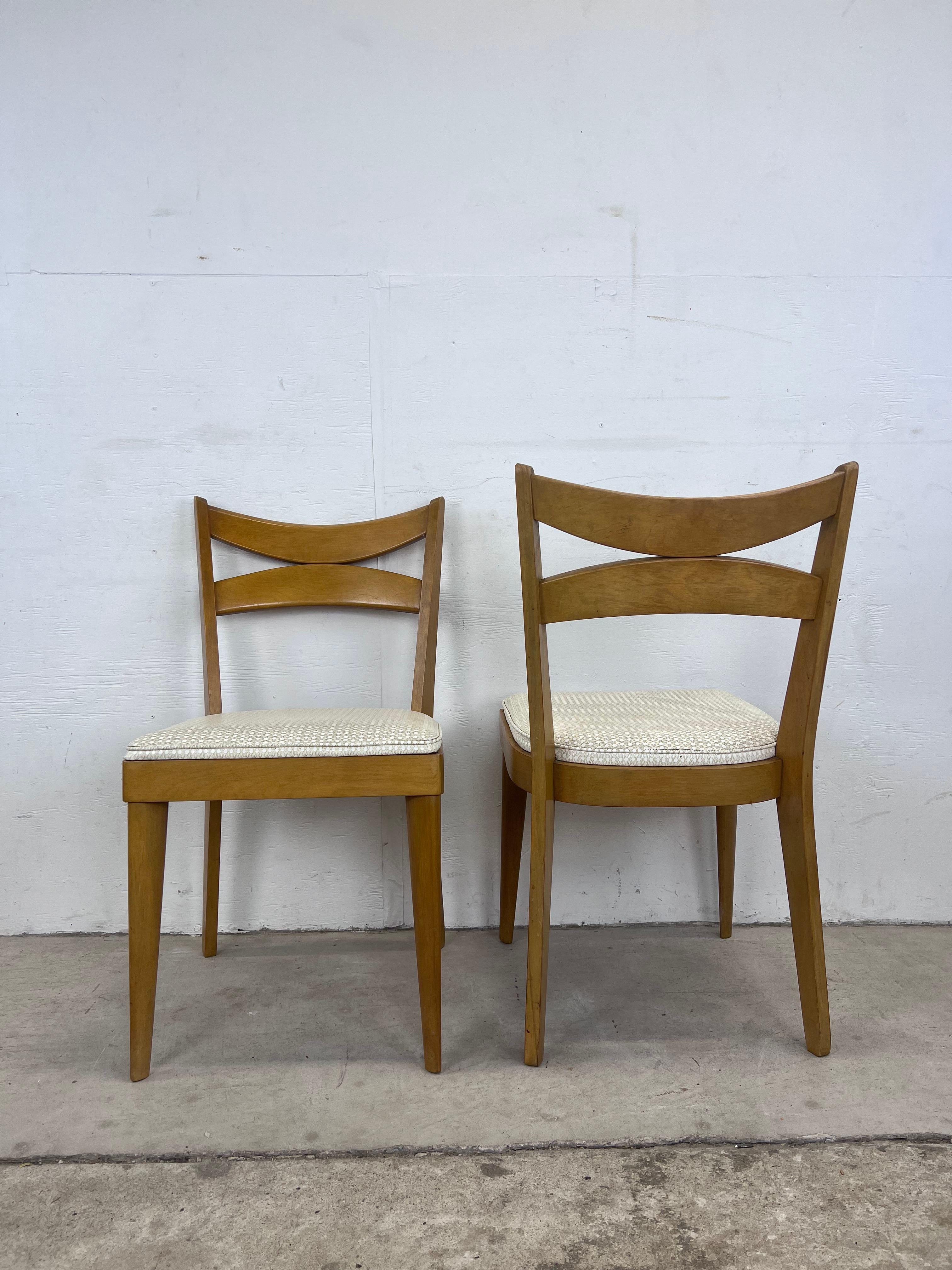 Mid-20th Century Set of 4 Mid-Century Modern Dining Chairs by Heywood Wakefield For Sale