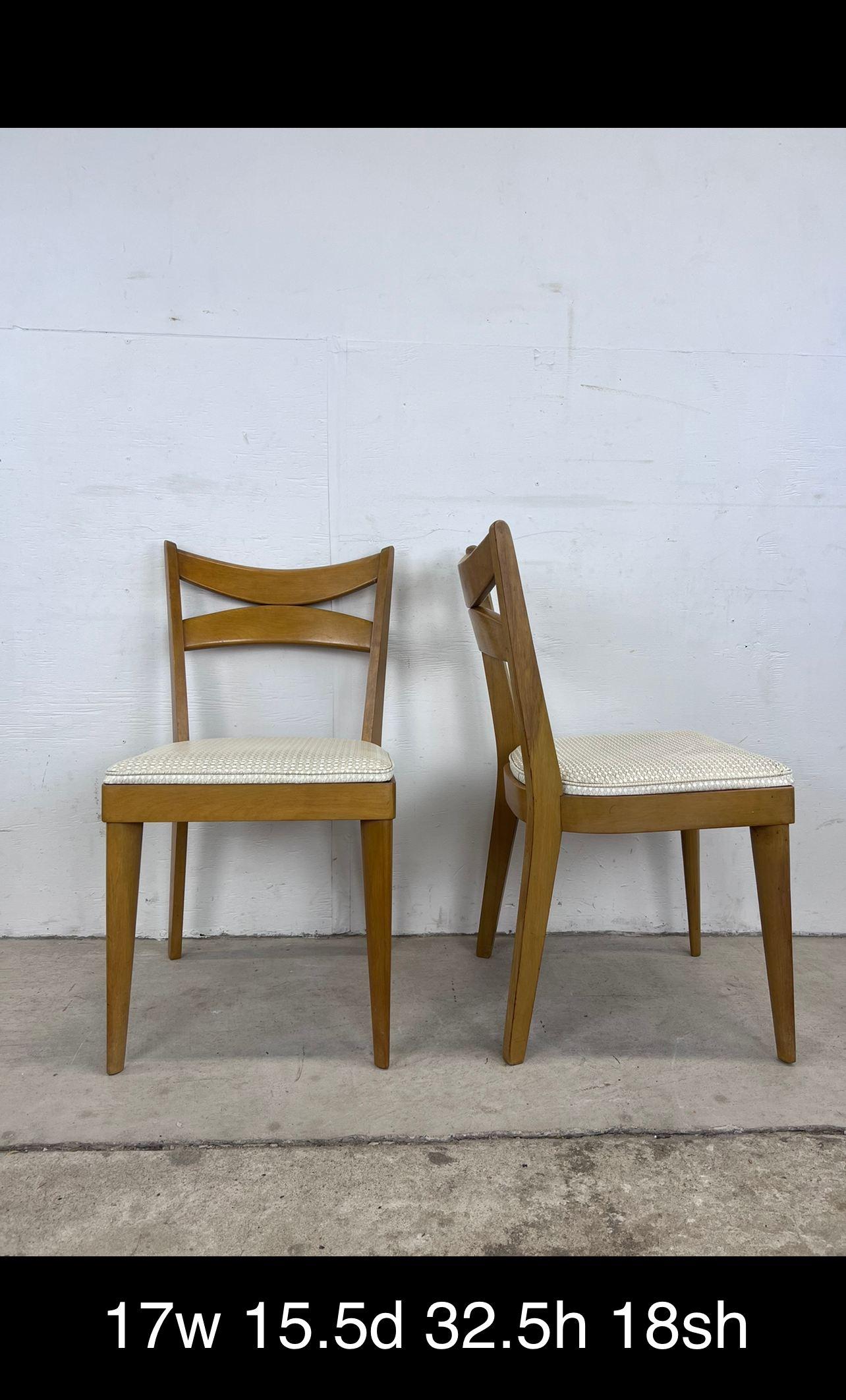 Set of 4 Mid-Century Modern Dining Chairs by Heywood Wakefield For Sale 2
