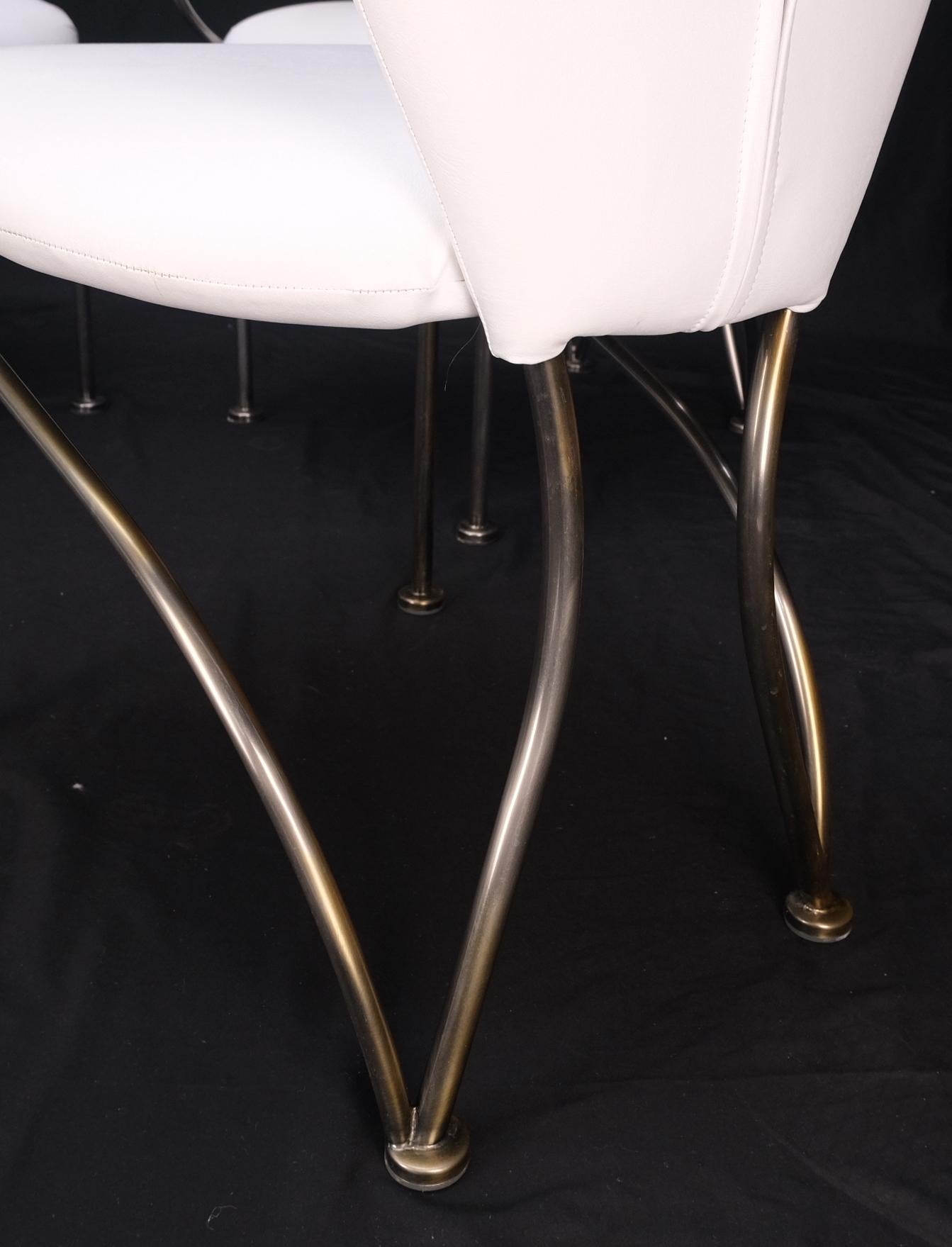 Set of 4 Mid-Century Modern Dining Chairs DIA White Upholstery MINT! In Good Condition For Sale In Rockaway, NJ