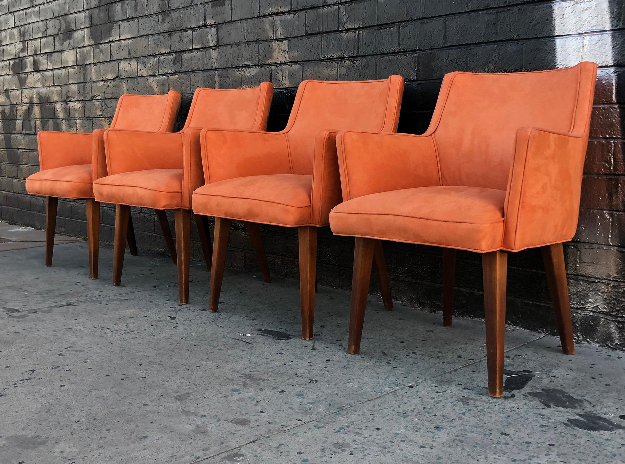 Set of 4 Mid-Century Modern Dining Chairs In Good Condition In Culver City, CA
