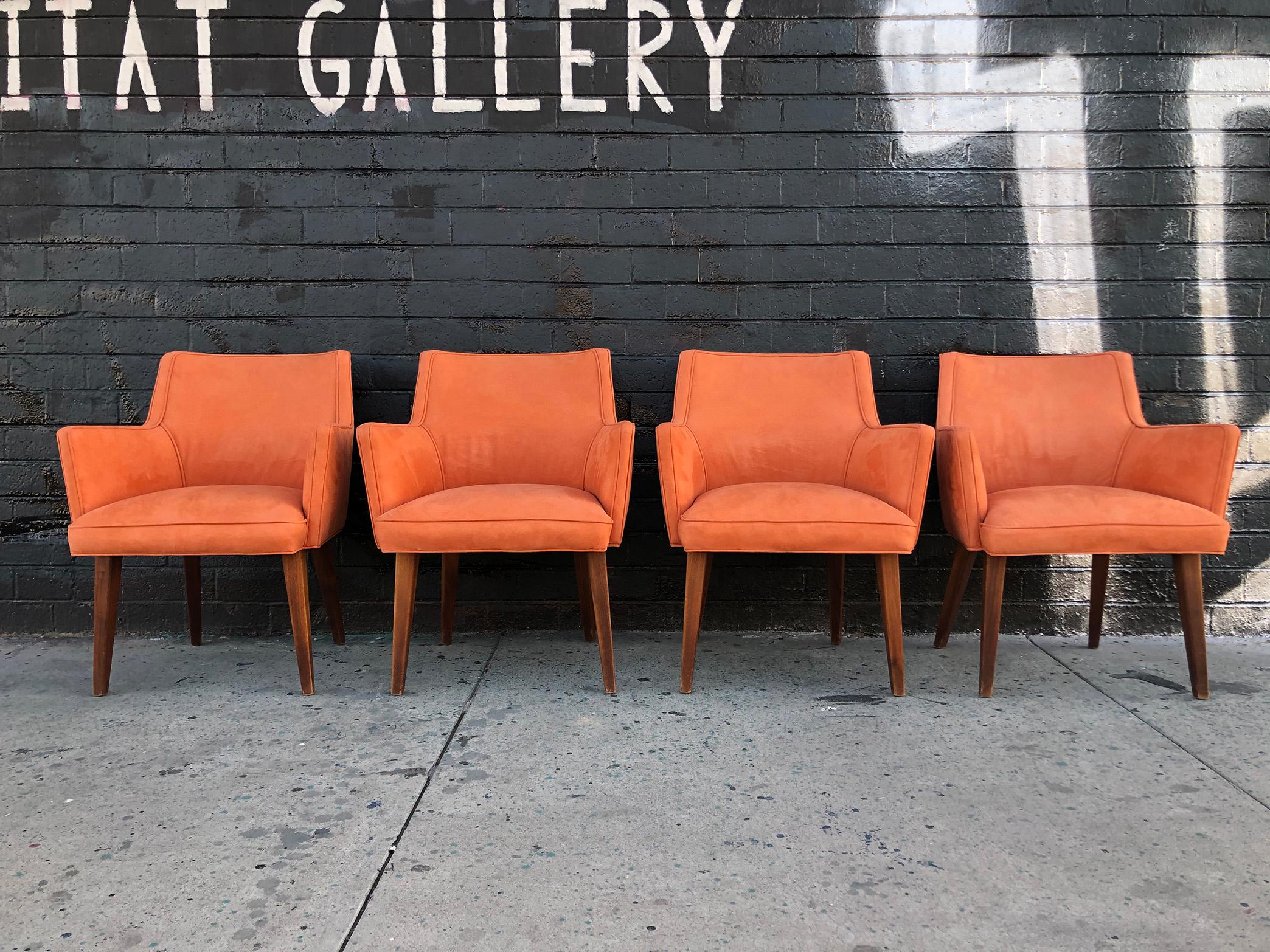 Late 20th Century Set of 4 Mid-Century Modern Dining Chairs