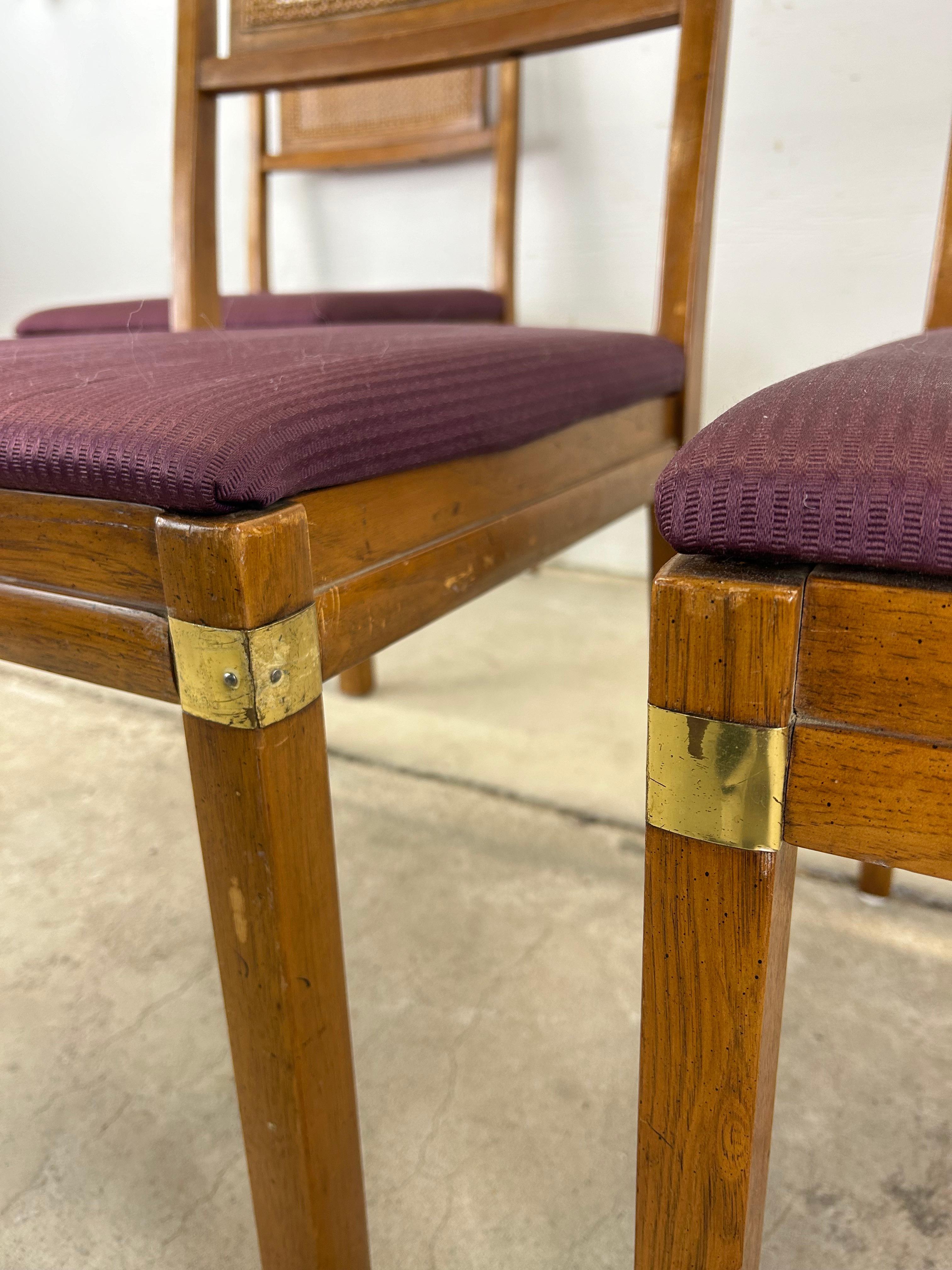 Ensemble de 4 chaises de salle à manger Modernity à dossier canné en vente 4