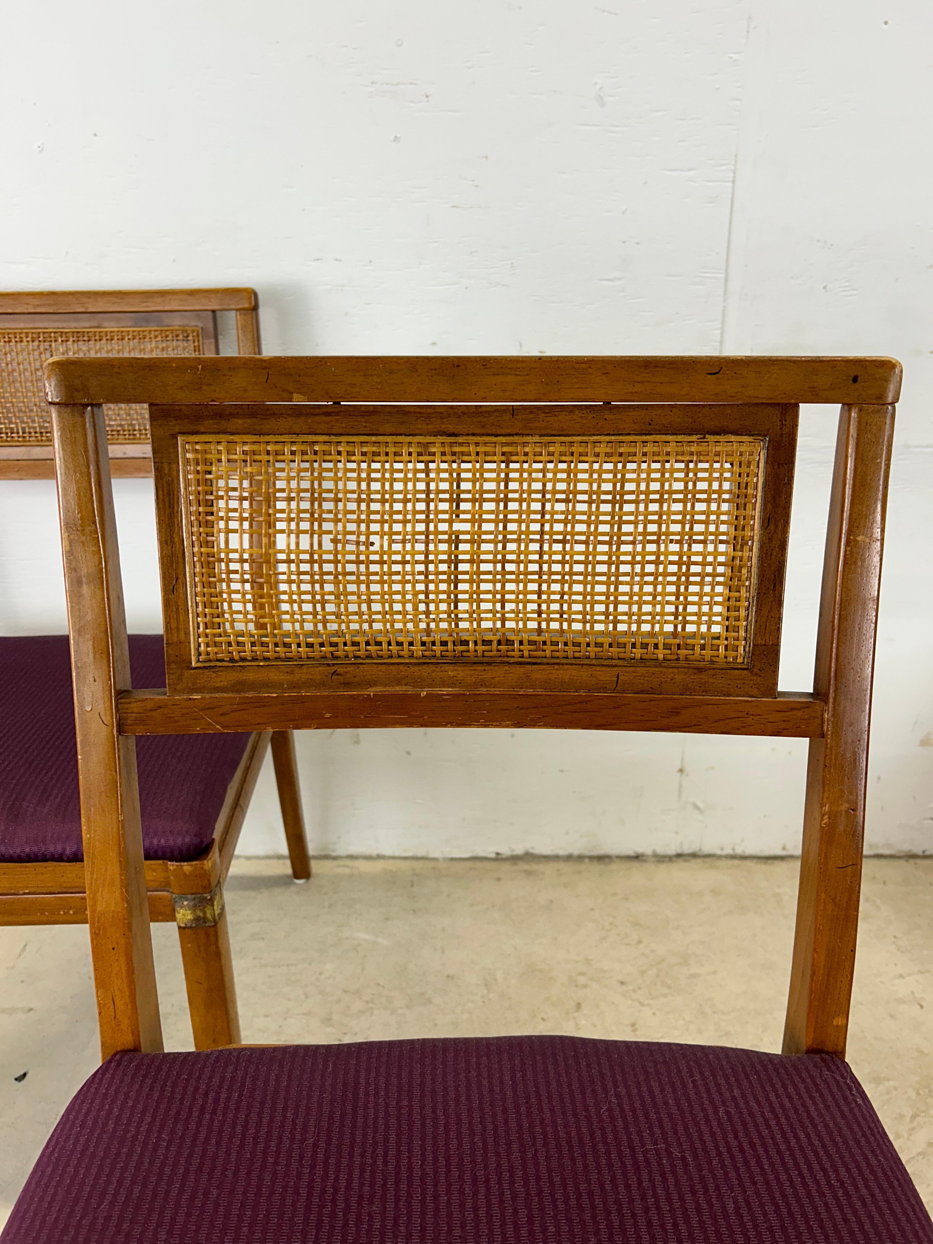 Ensemble de 4 chaises de salle à manger Modernity à dossier canné en vente 6